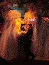 Fiery Performance with Explosive Visuals