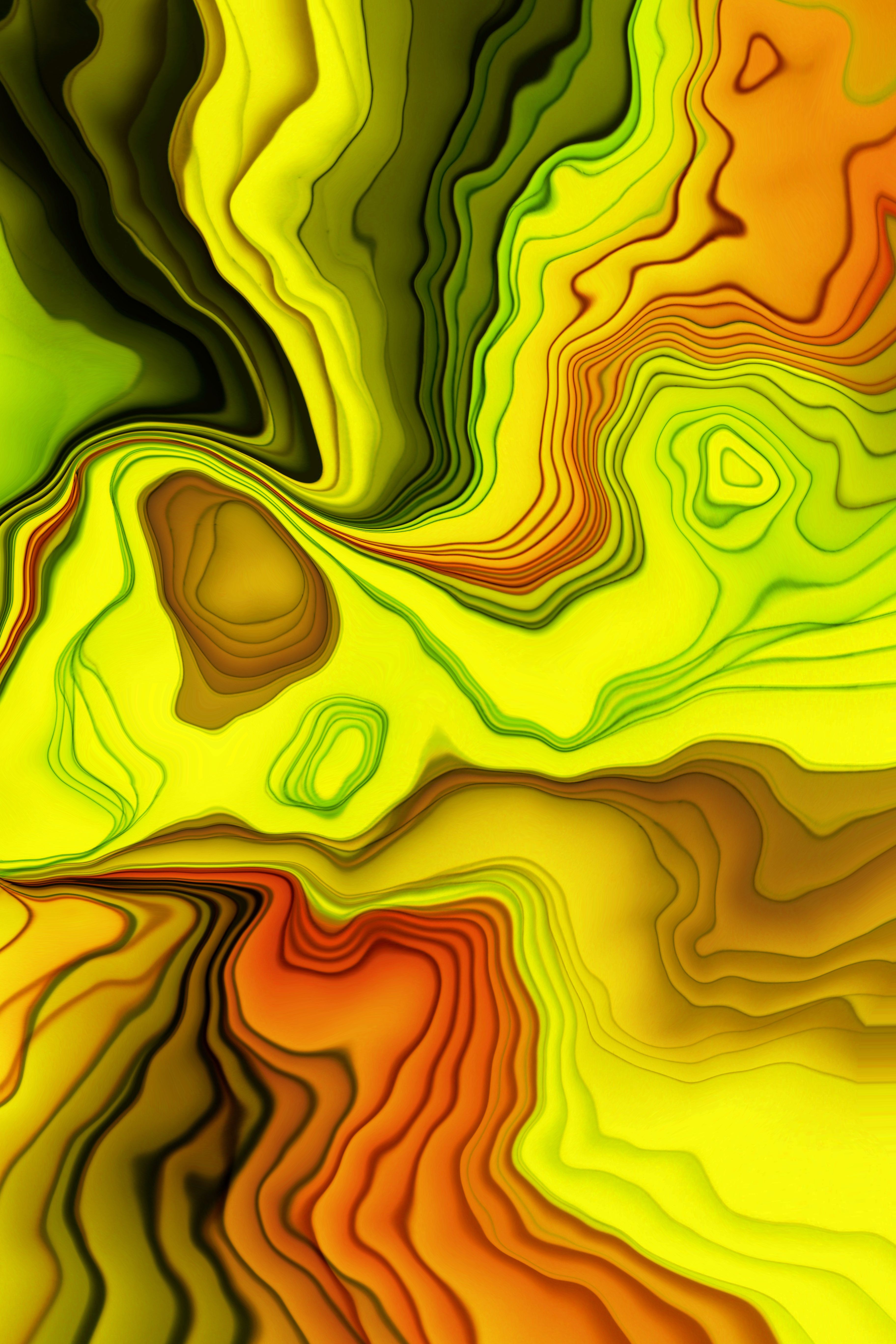Vibrant Abstract Geometric Design in Yellow and Orange · Free Stock Photo