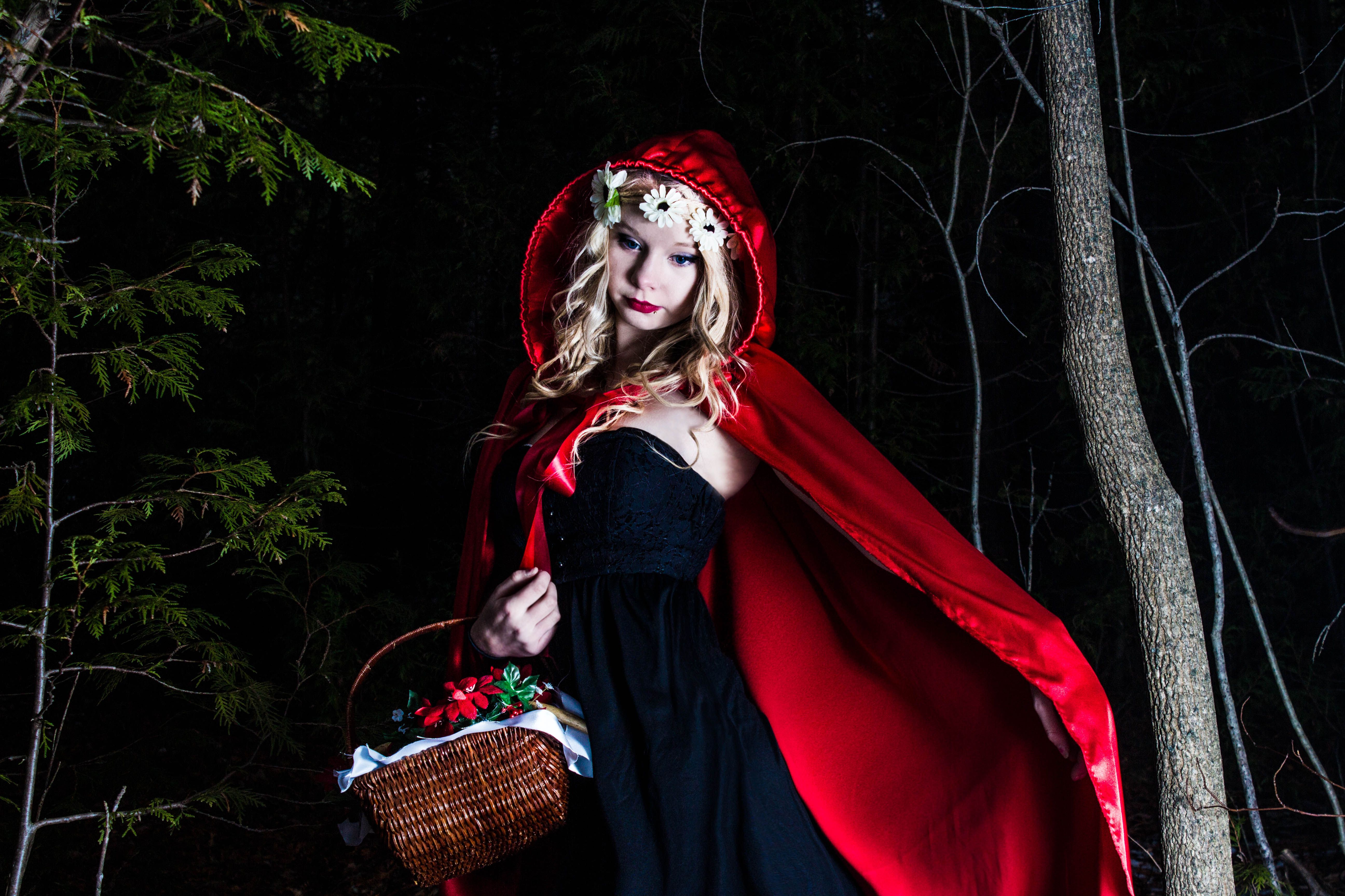 Red Riding Hood in Enchanted Forest Setting · Free Stock Photo