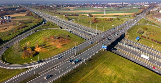 Free stock photo of aerial, asphalt, autumn