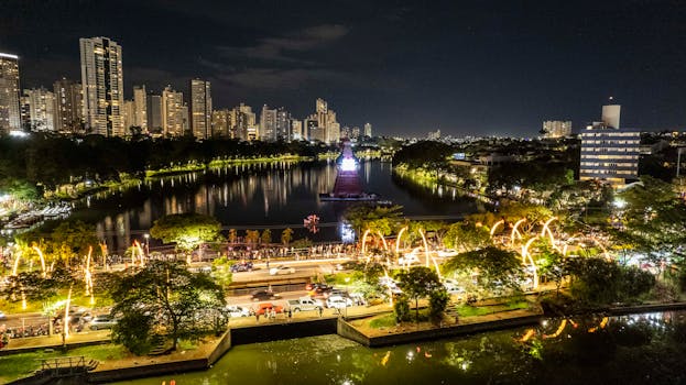 Free stock photo of christmas, drone, lago igapó