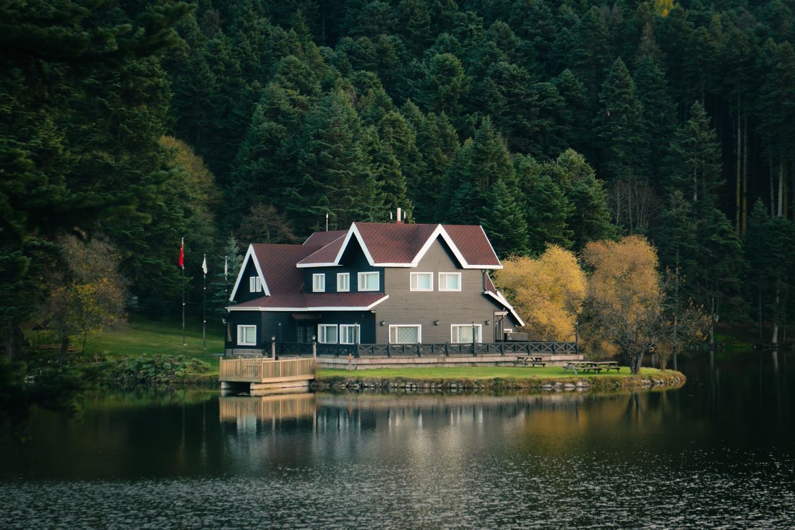 Charming Lakefront House Amidst Lush Forest · Free Stock Photo