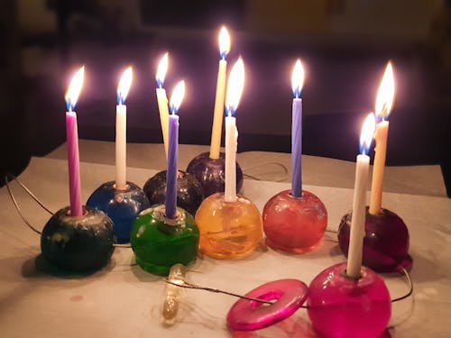 Gratis arkivbilde med hanukkah, stearinlys