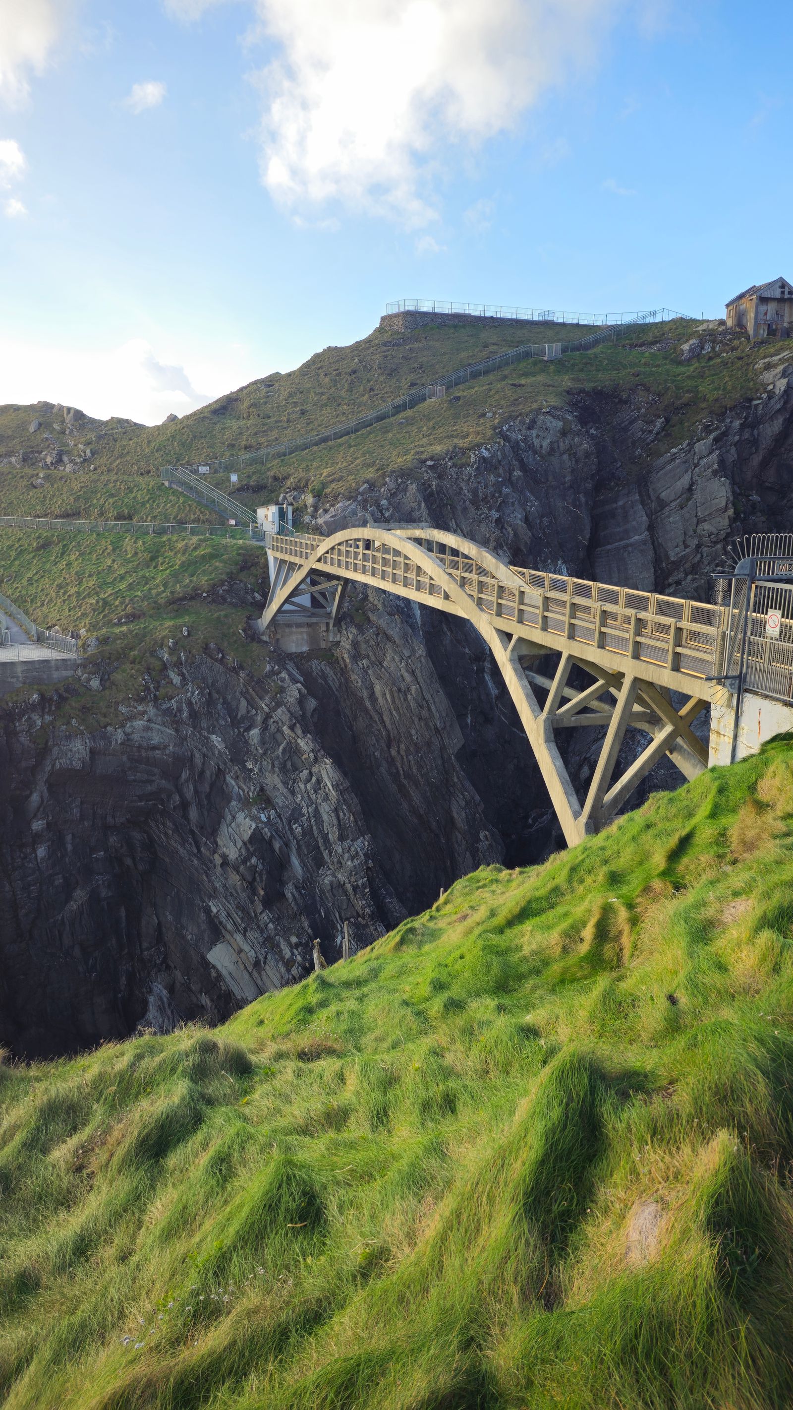 The Mizen Head footbridge over a gorge