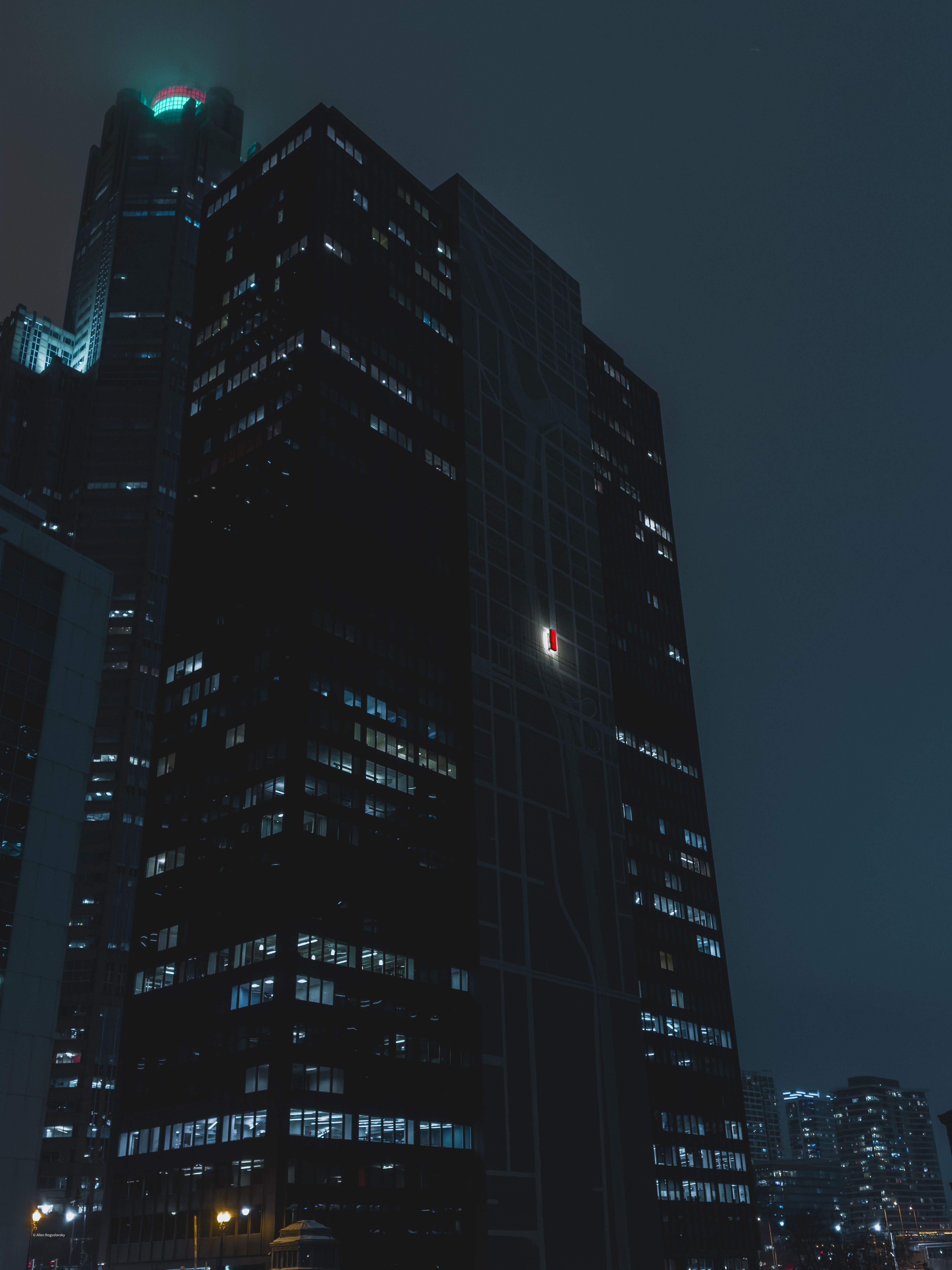 City skyline at night