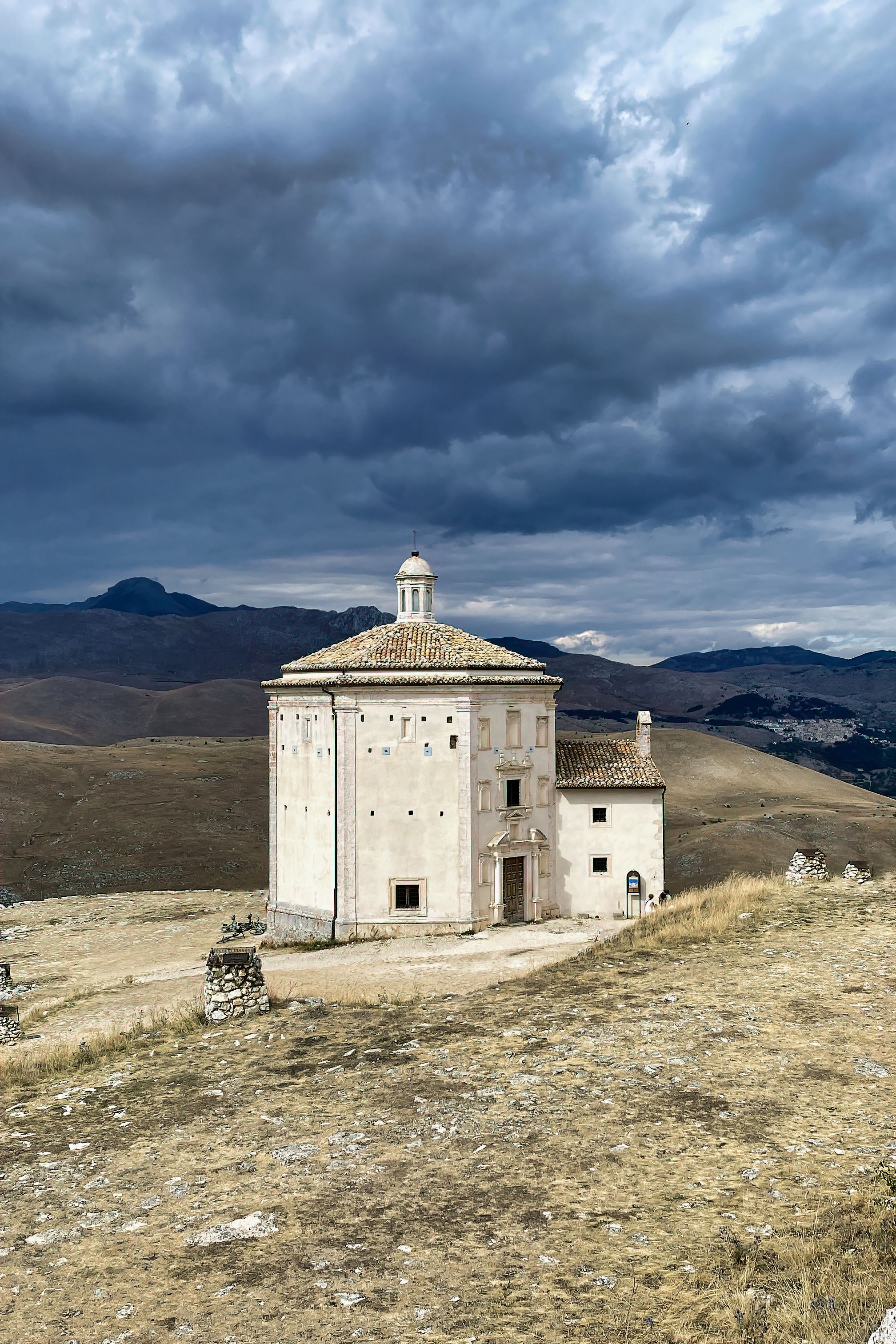 Historical Church in Italian Countryside Under Dramatic Skies · Free ...