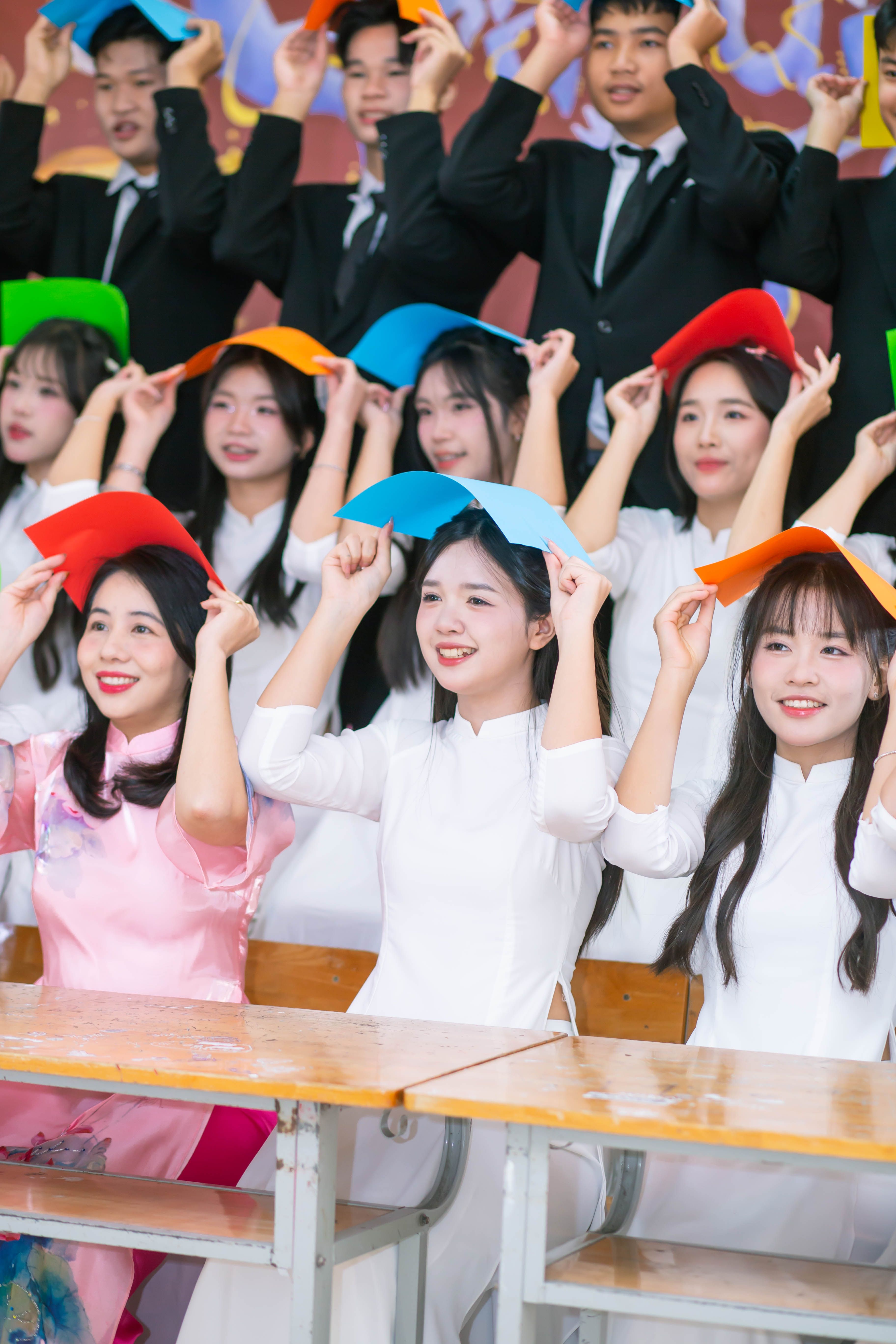 Colorful Graduation Celebration Indoors · Free Stock Photo