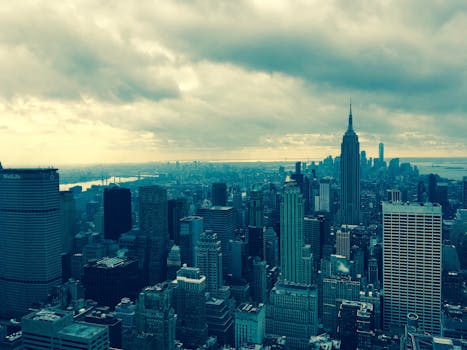Free stock photo of city, dawn, landmark, clouds