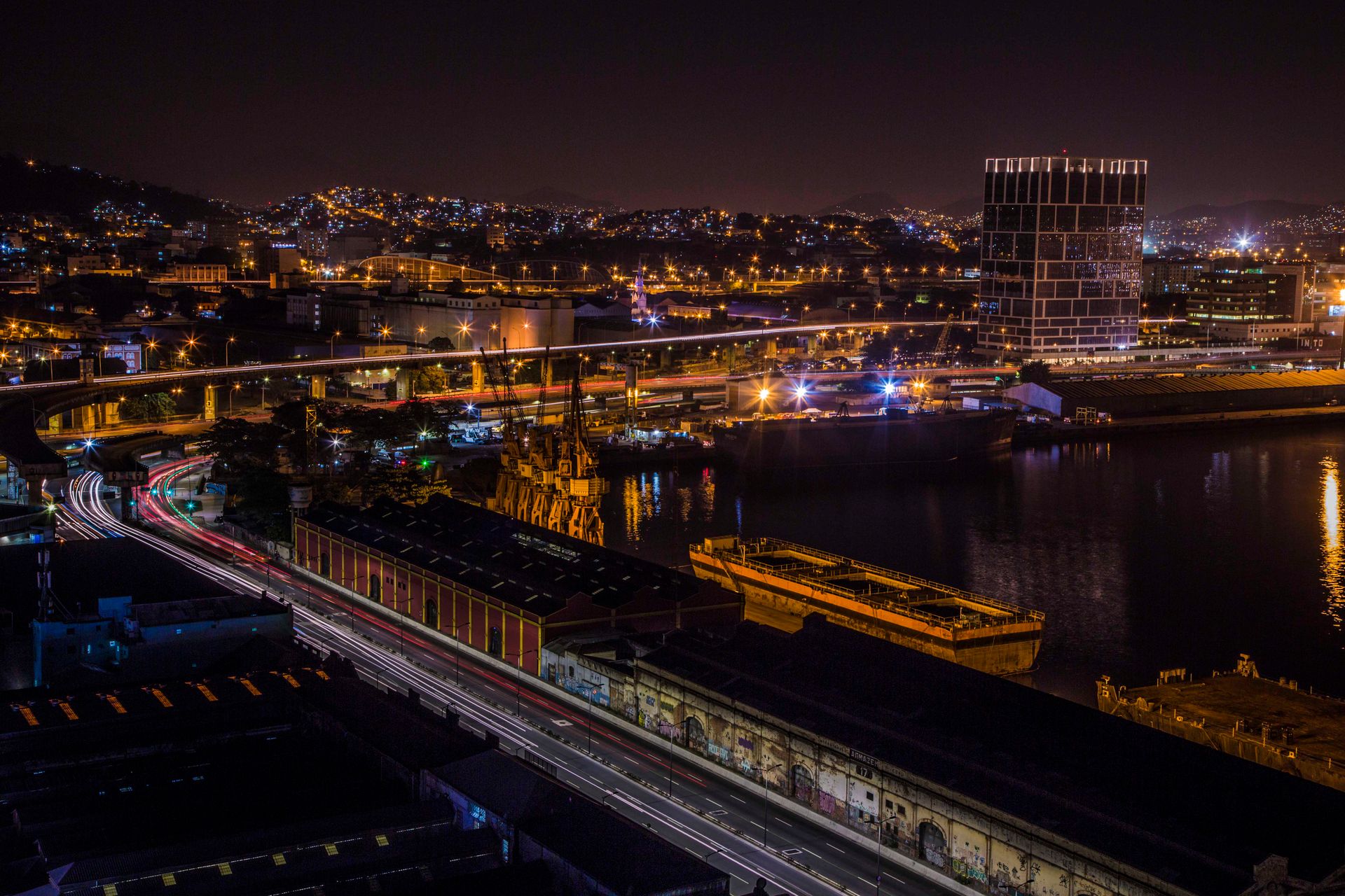 City Skyline during Night Time