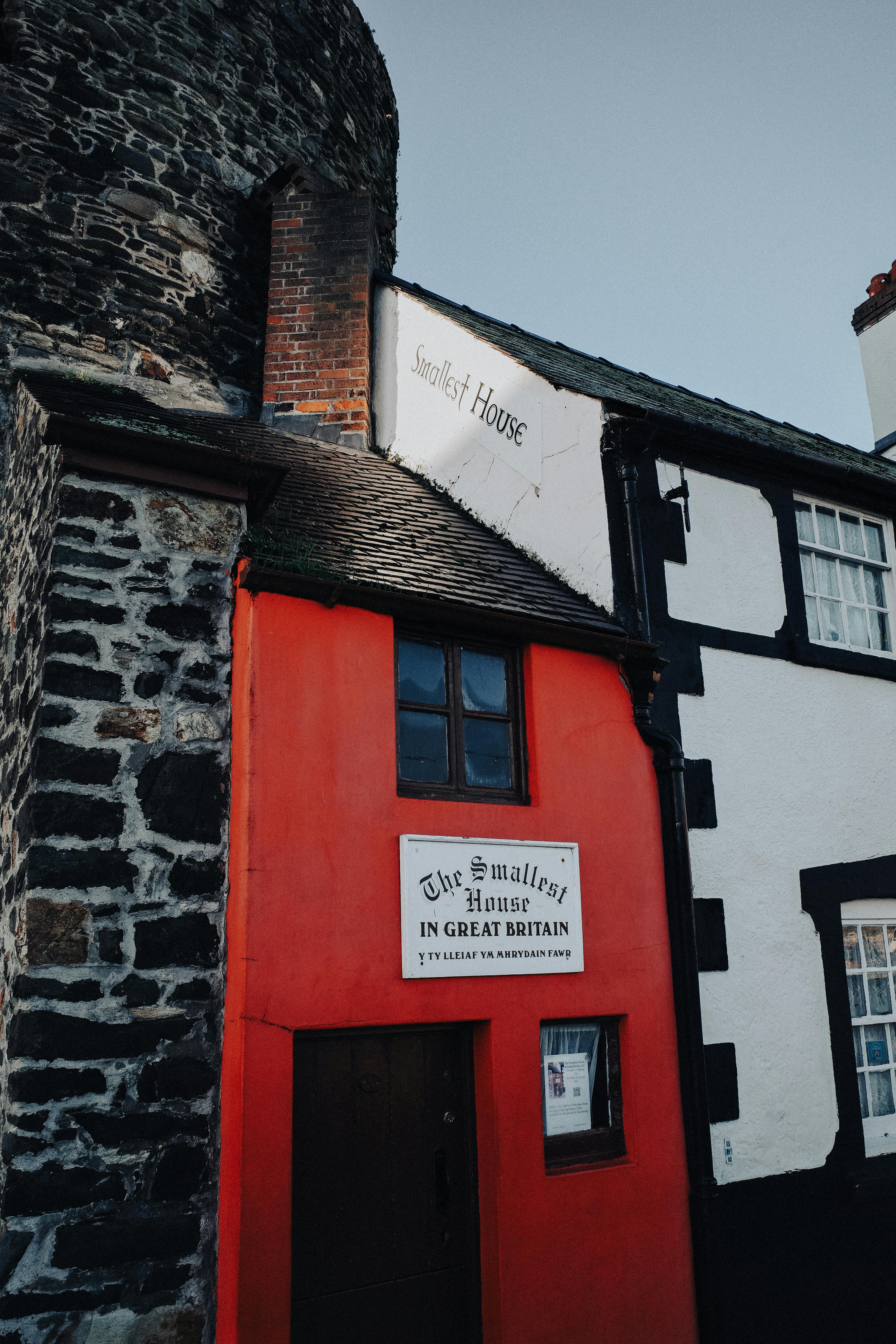 The Smallest House in Great Britain located in Conwy, Wales, with historic charm.