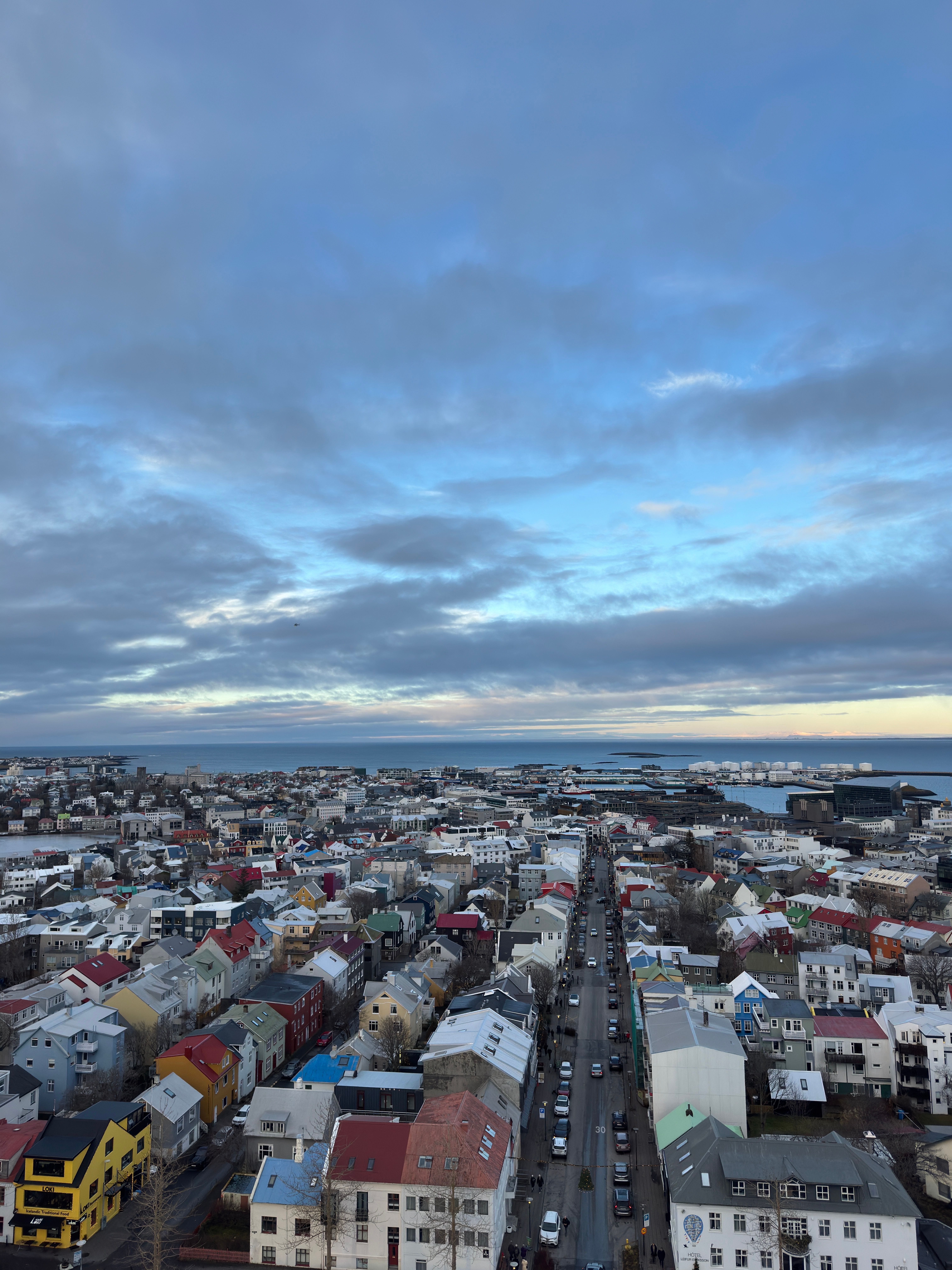 Aerial View of Reykjavik Cityscape at Dusk · Free Stock Photo