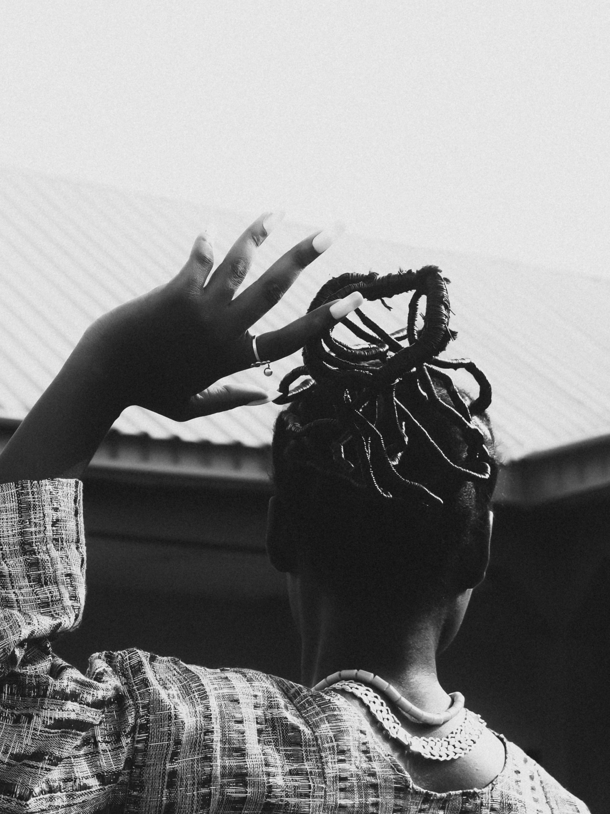 Black and White Portrait with Dreadlocks · Free Stock Photo