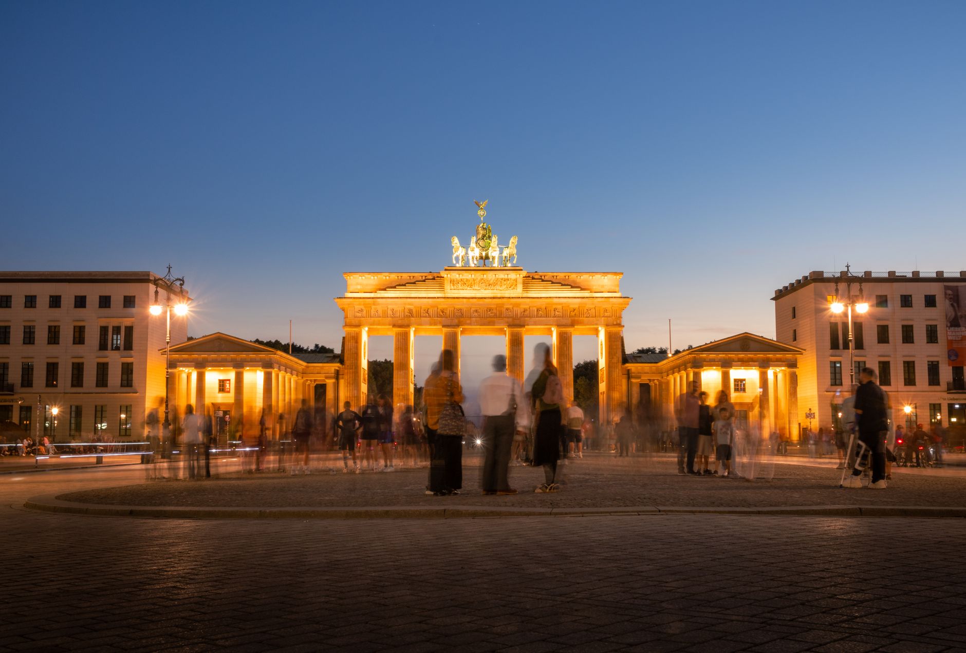 Brüsseler Platz square in Cologne with locals in the evening
