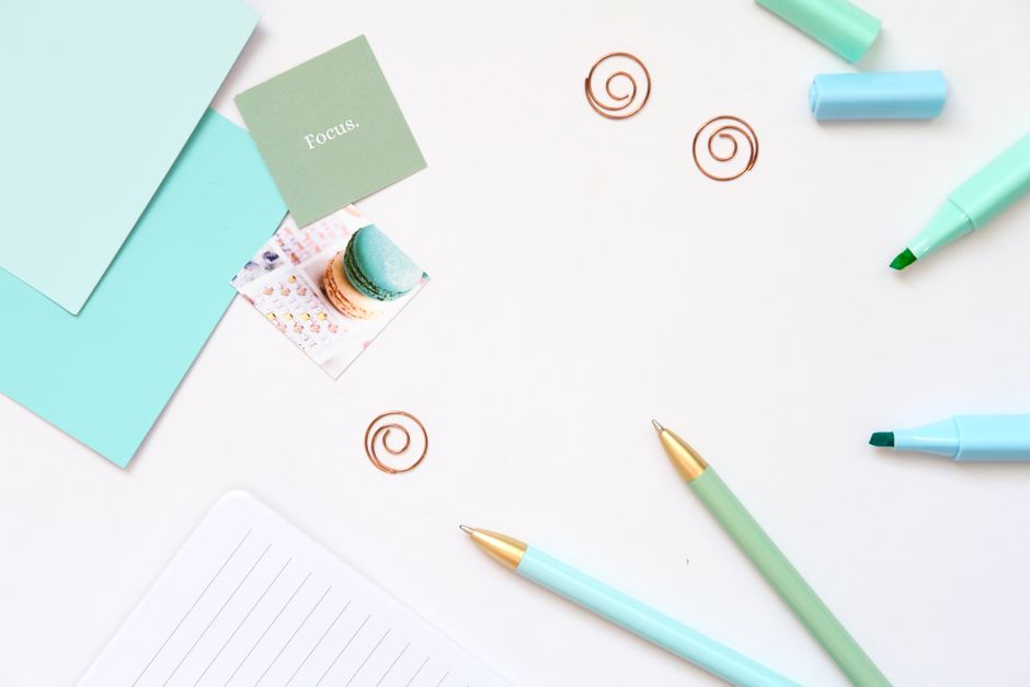 clean desk planning scene natural light lifestyle photo 2