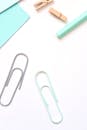 Minimalist Office Supplies on White Background