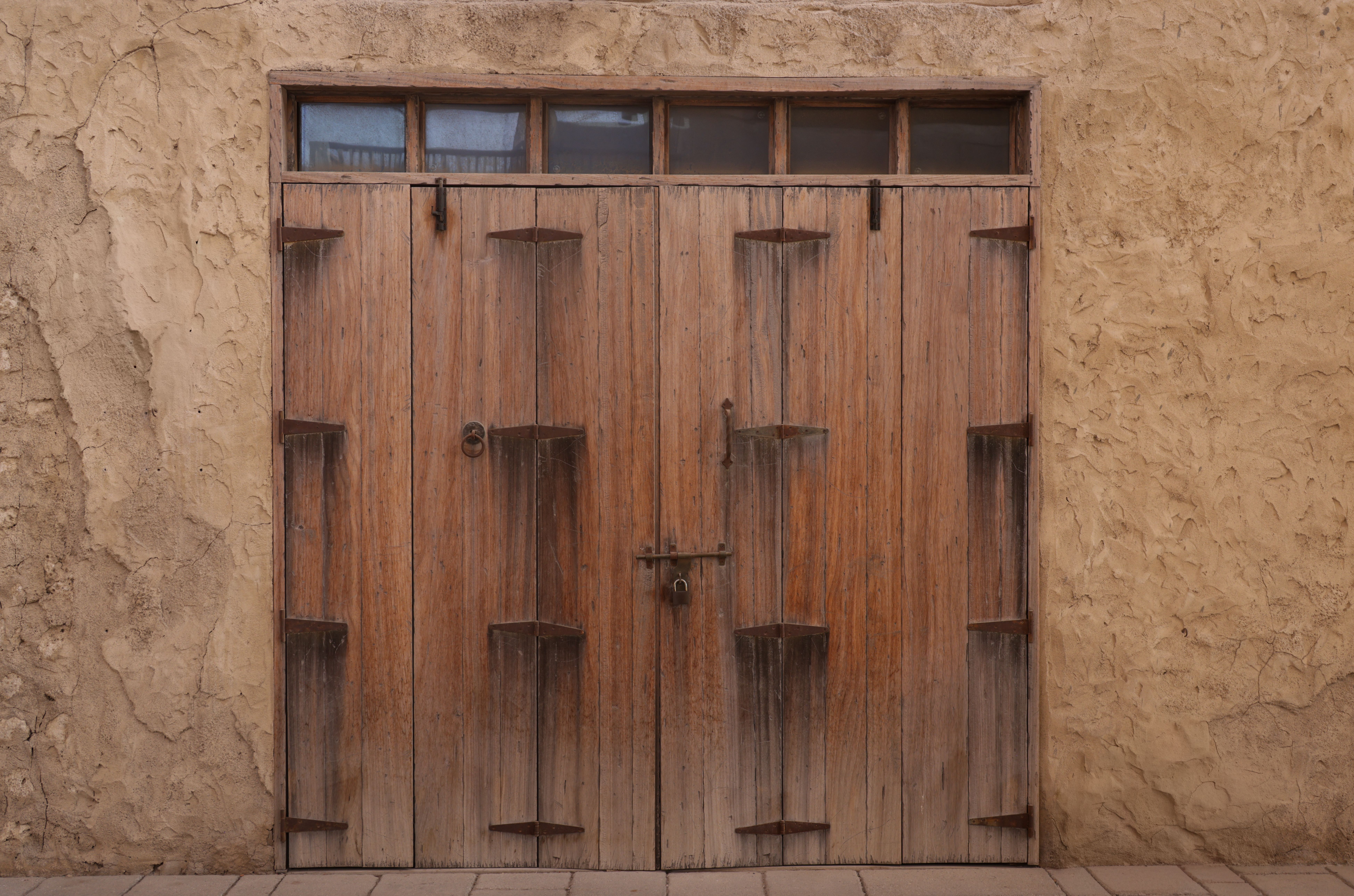 old wooden door forest path symbolic