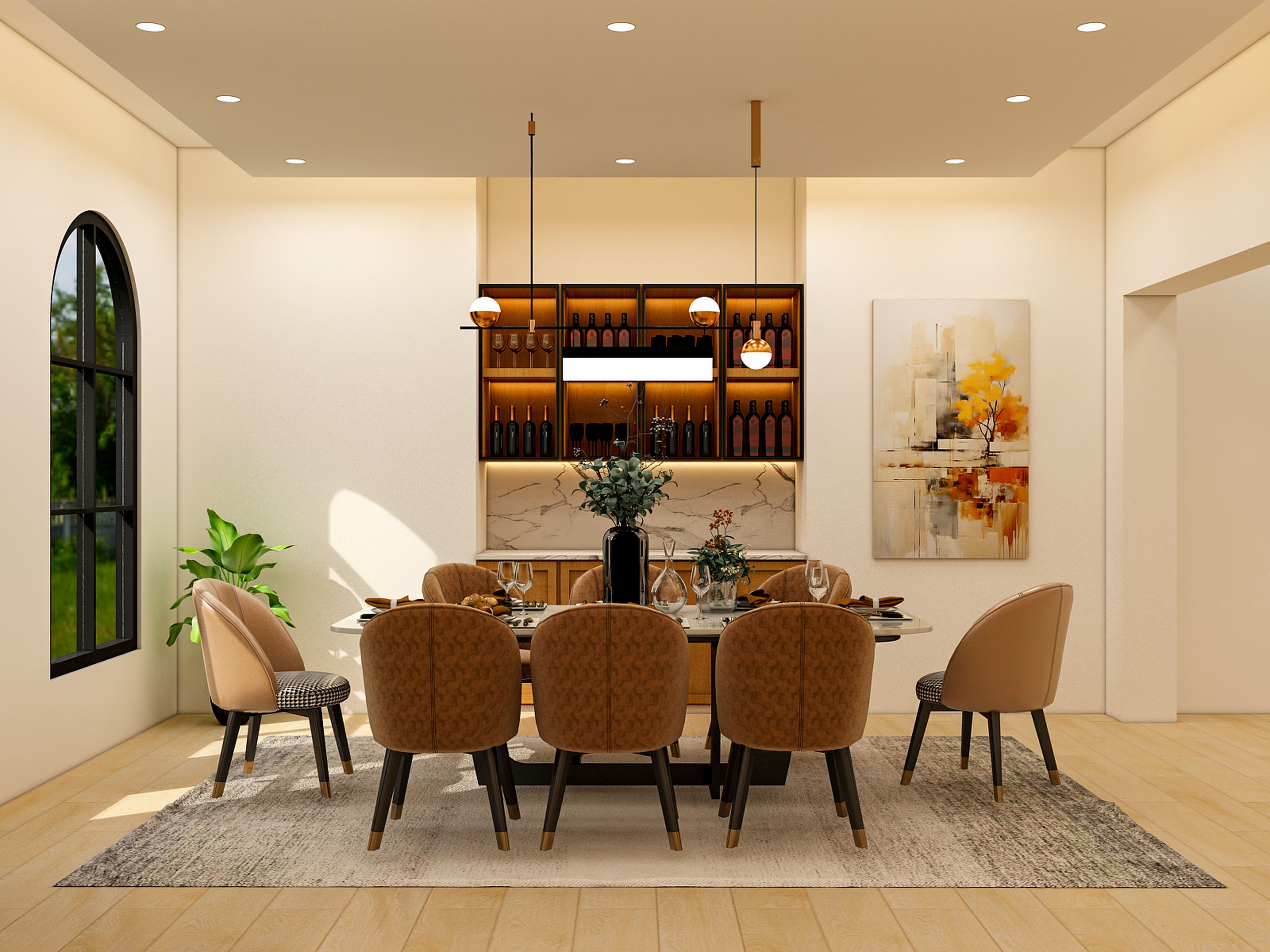 Elegant Modern Dining Room Interior Design · Free Stock Photo