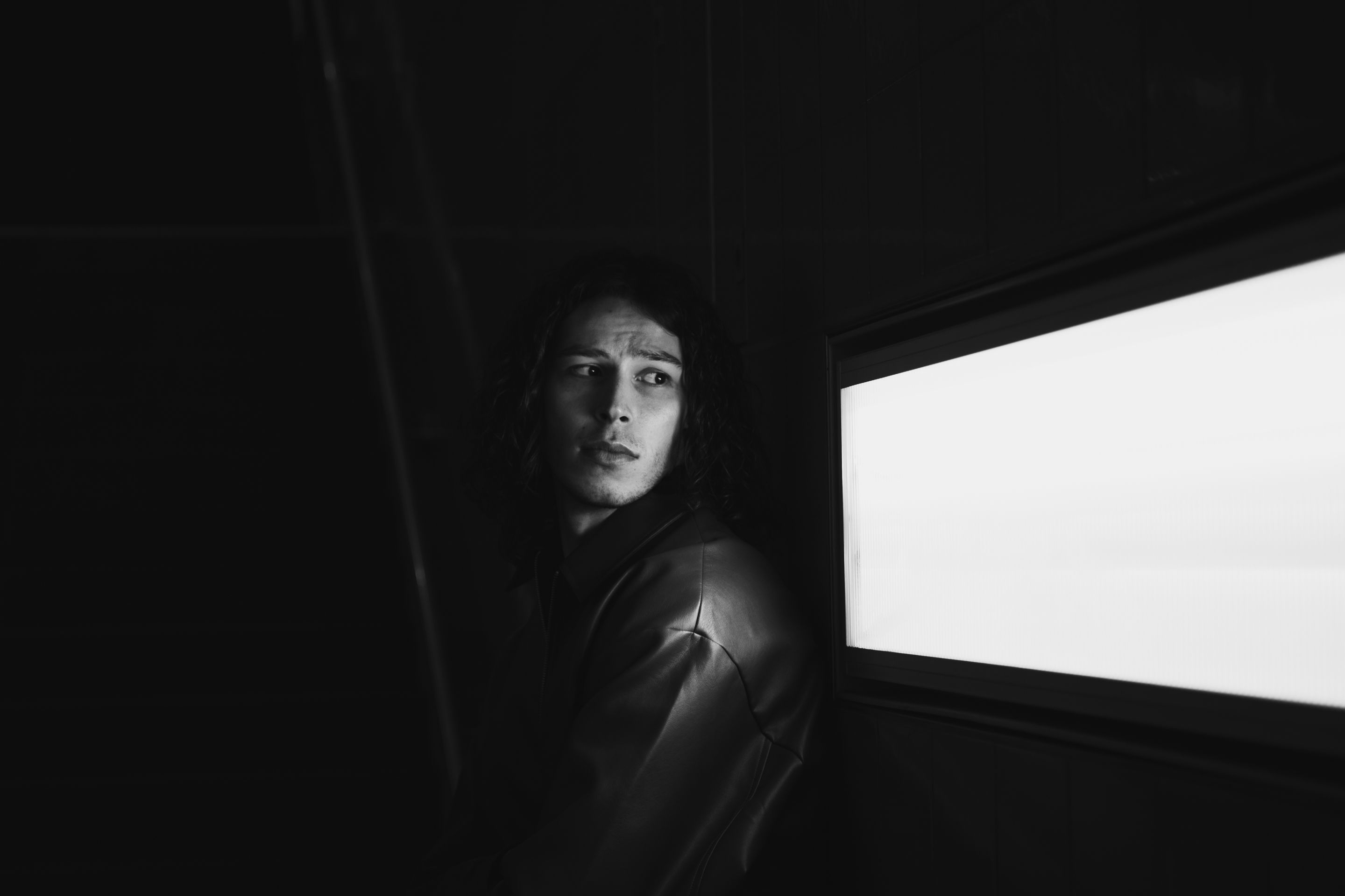 Moody Black and White Portrait of a Man · Free Stock Photo