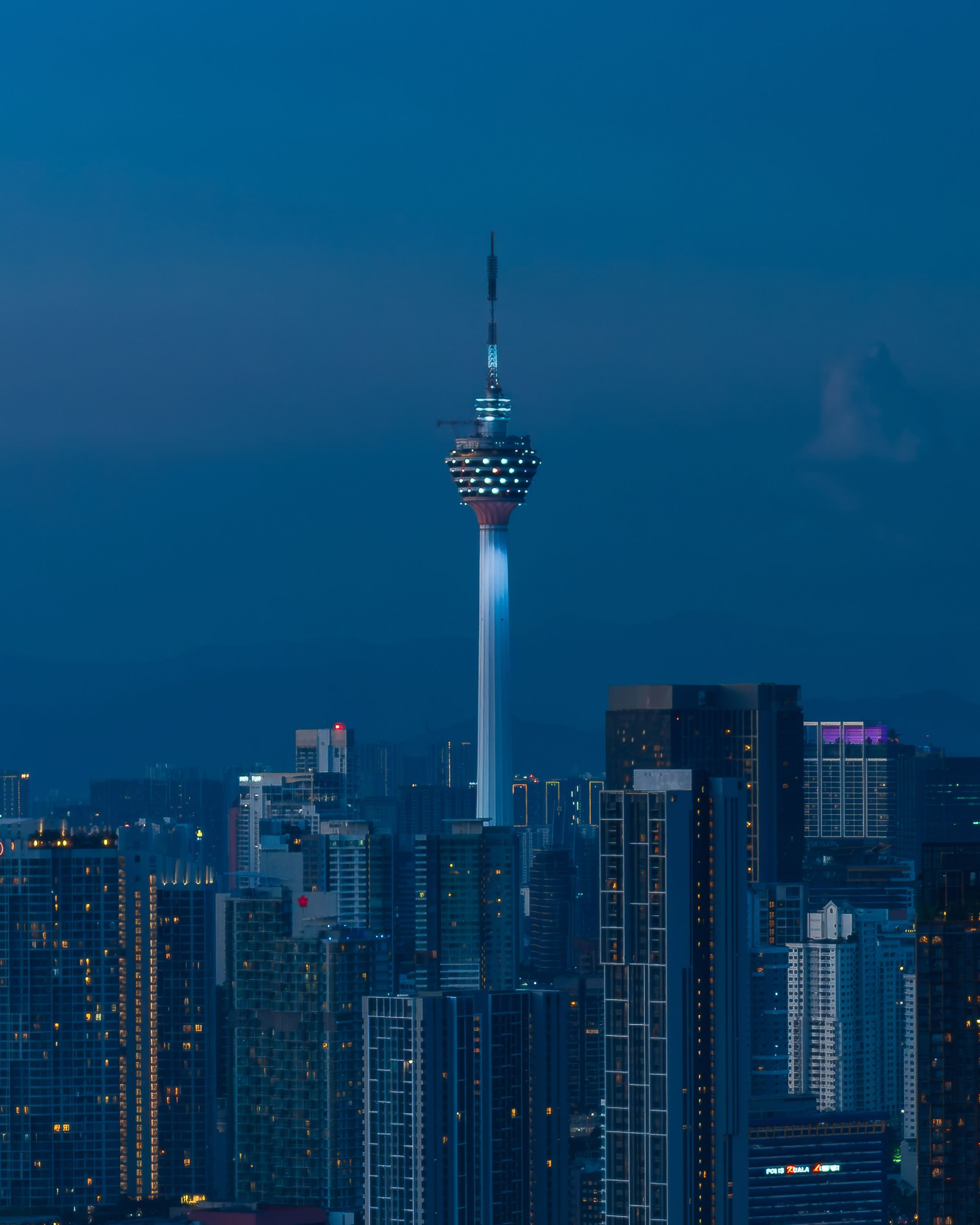 Kuala Lumpur skyline at blue hour