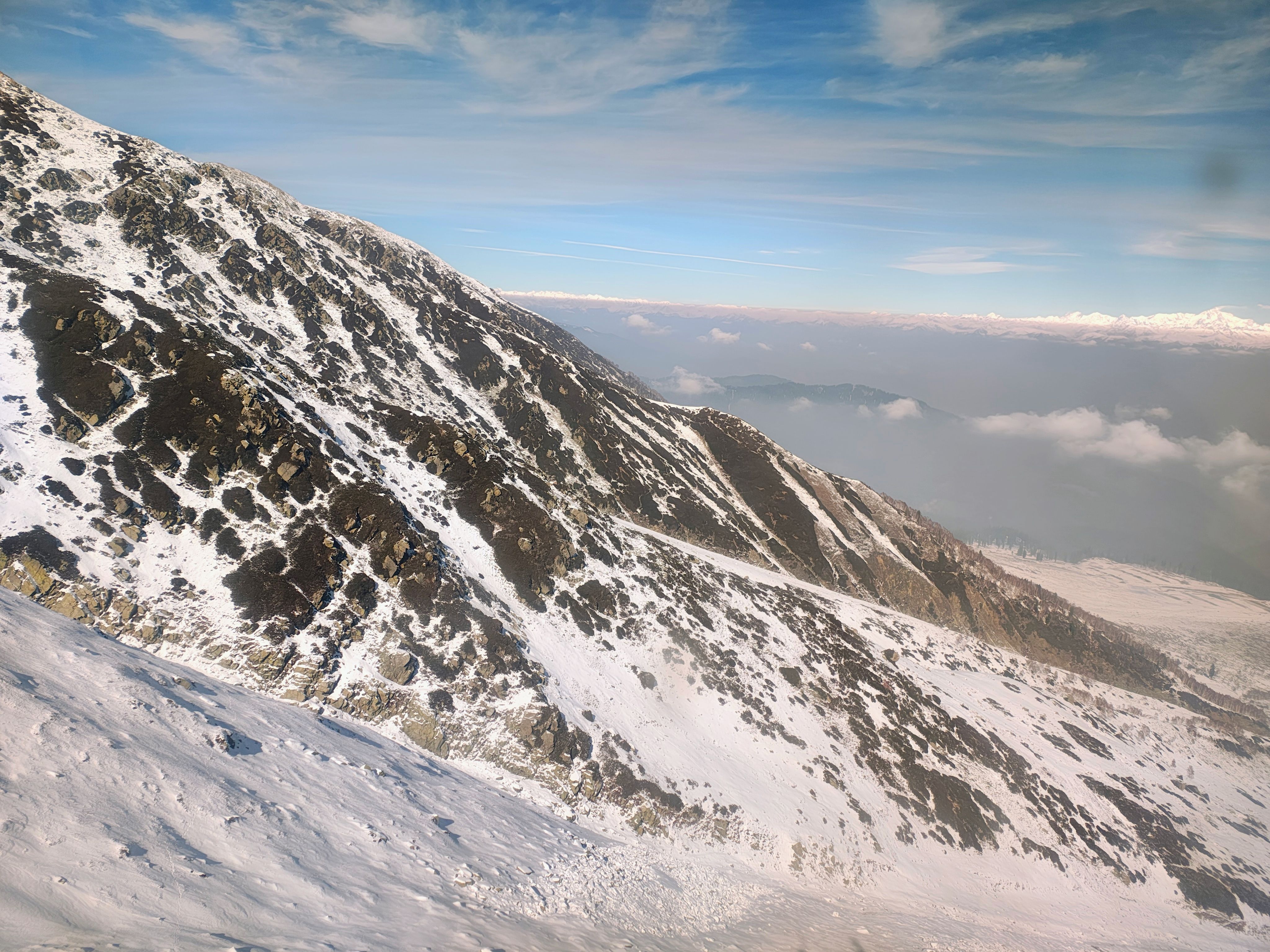 Snowy Mountain Landscape with Blue Sky · Free Stock Photo