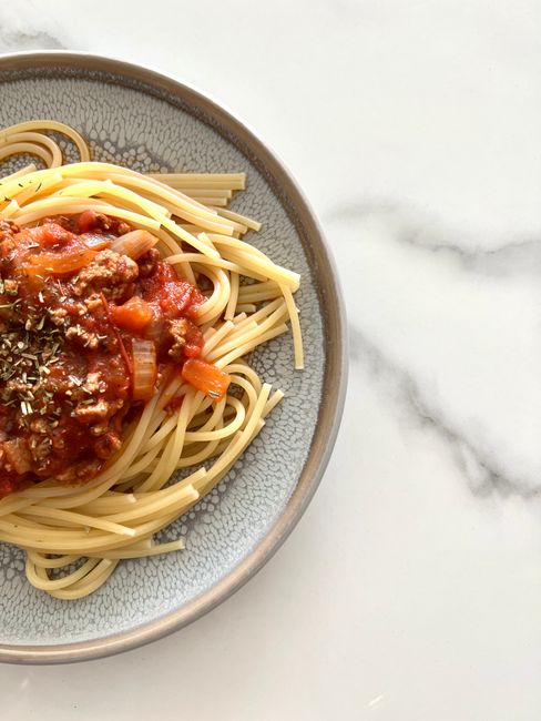 meat sauce with pasta