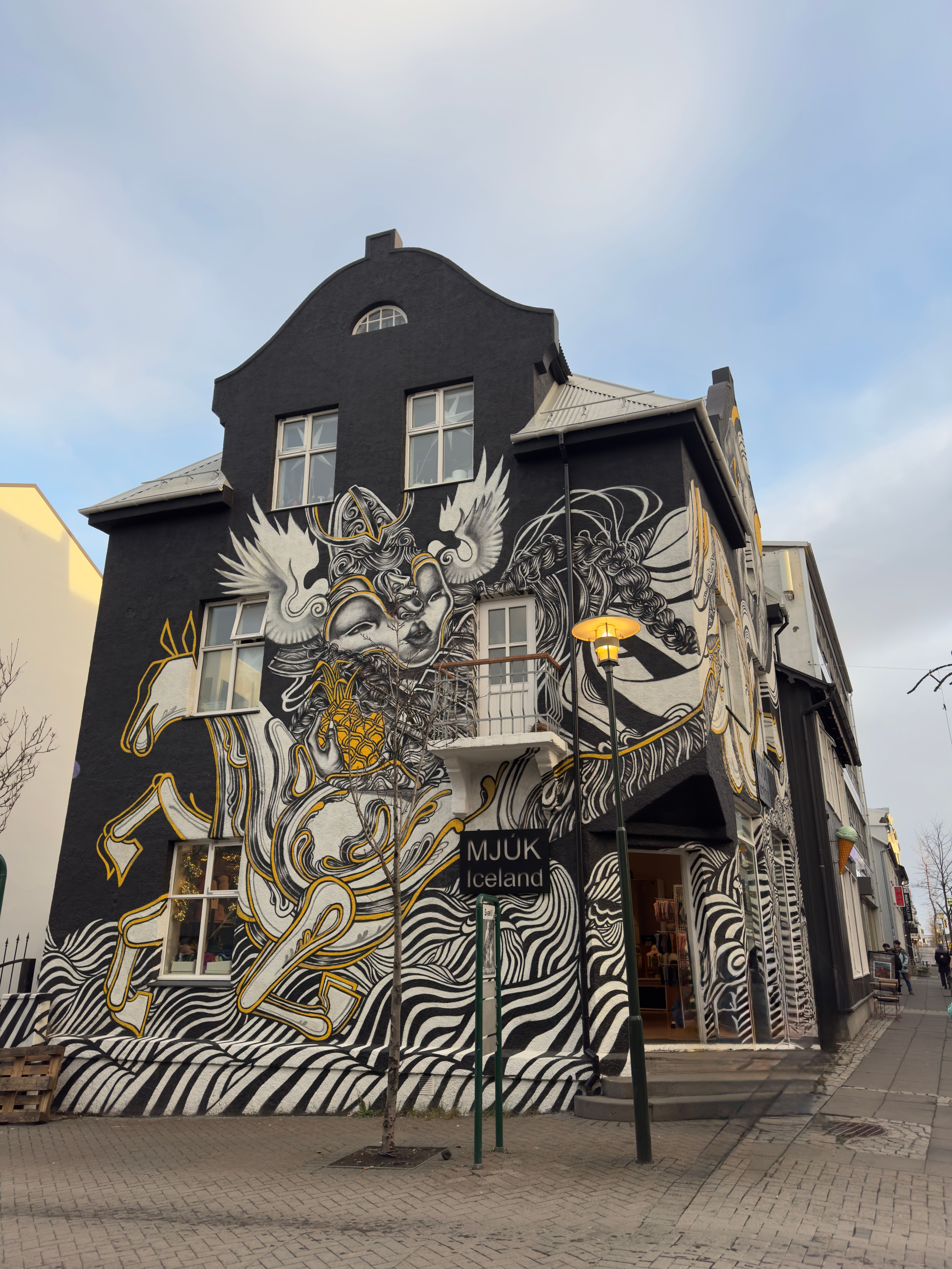 Colorful Reykjavik street with vibrant building facades, one of United's new direct routes for summer 2026