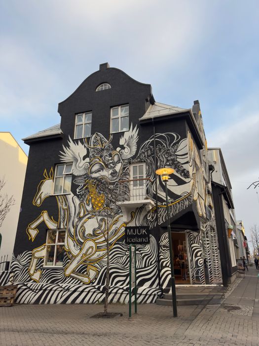 Colorful Reykjavik street with vibrant building facades, one of United's new direct routes for summer 2026
