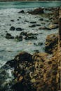 Rocky Coastal Shoreline with Ocean Waves