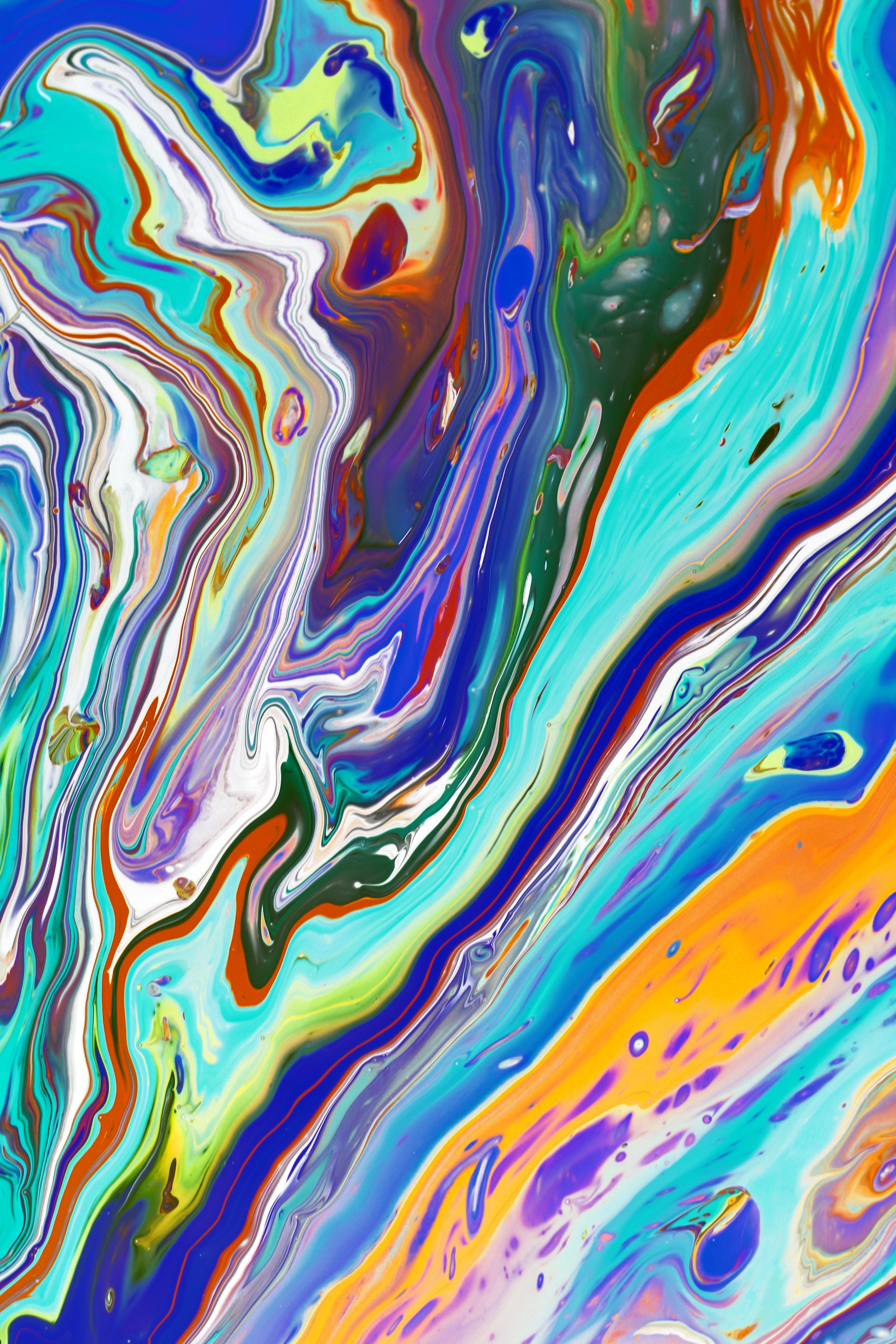 Colorful Abstract Swirl Painting with Vibrant Hues · Free Stock Photo