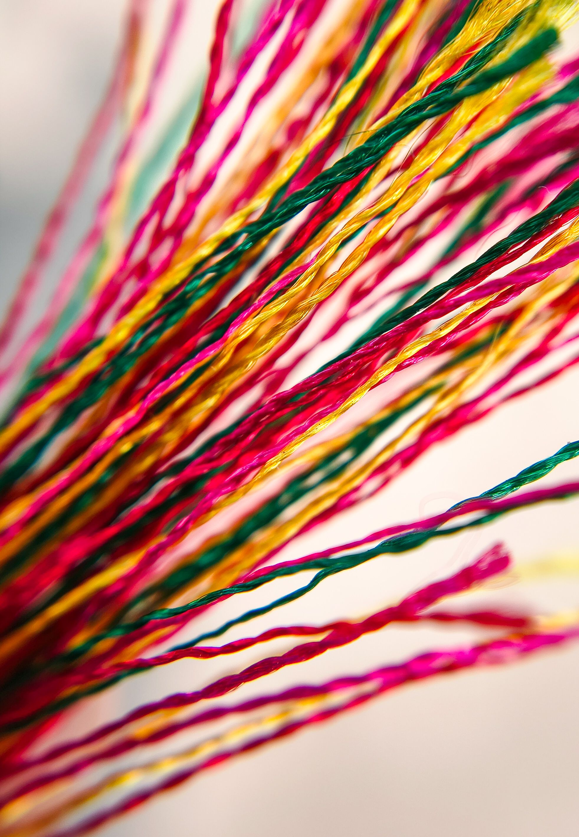 Colorful Threads Close-up with Vibrant Textures · Free Stock Photo