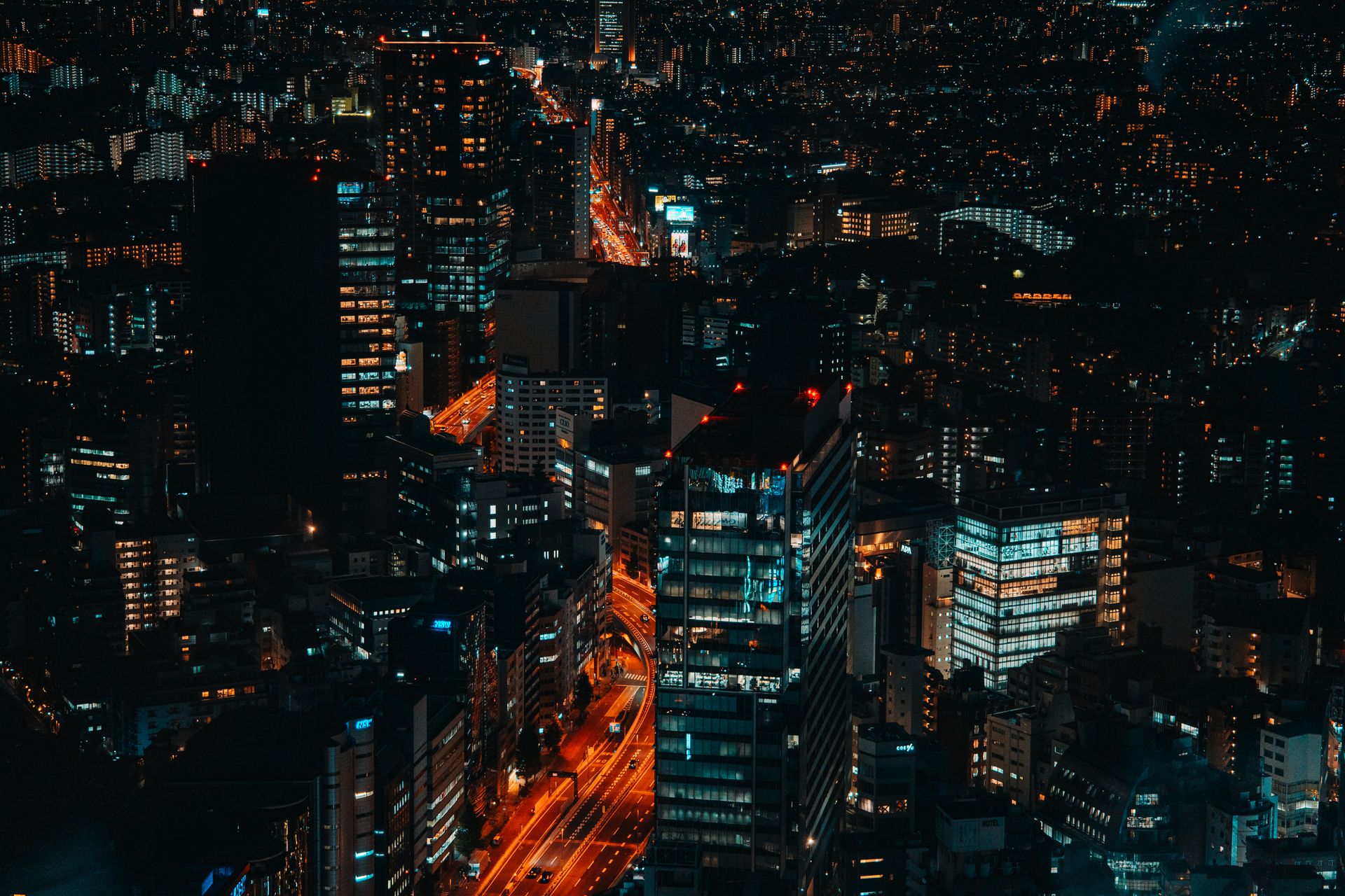 Tokyo skyline at night