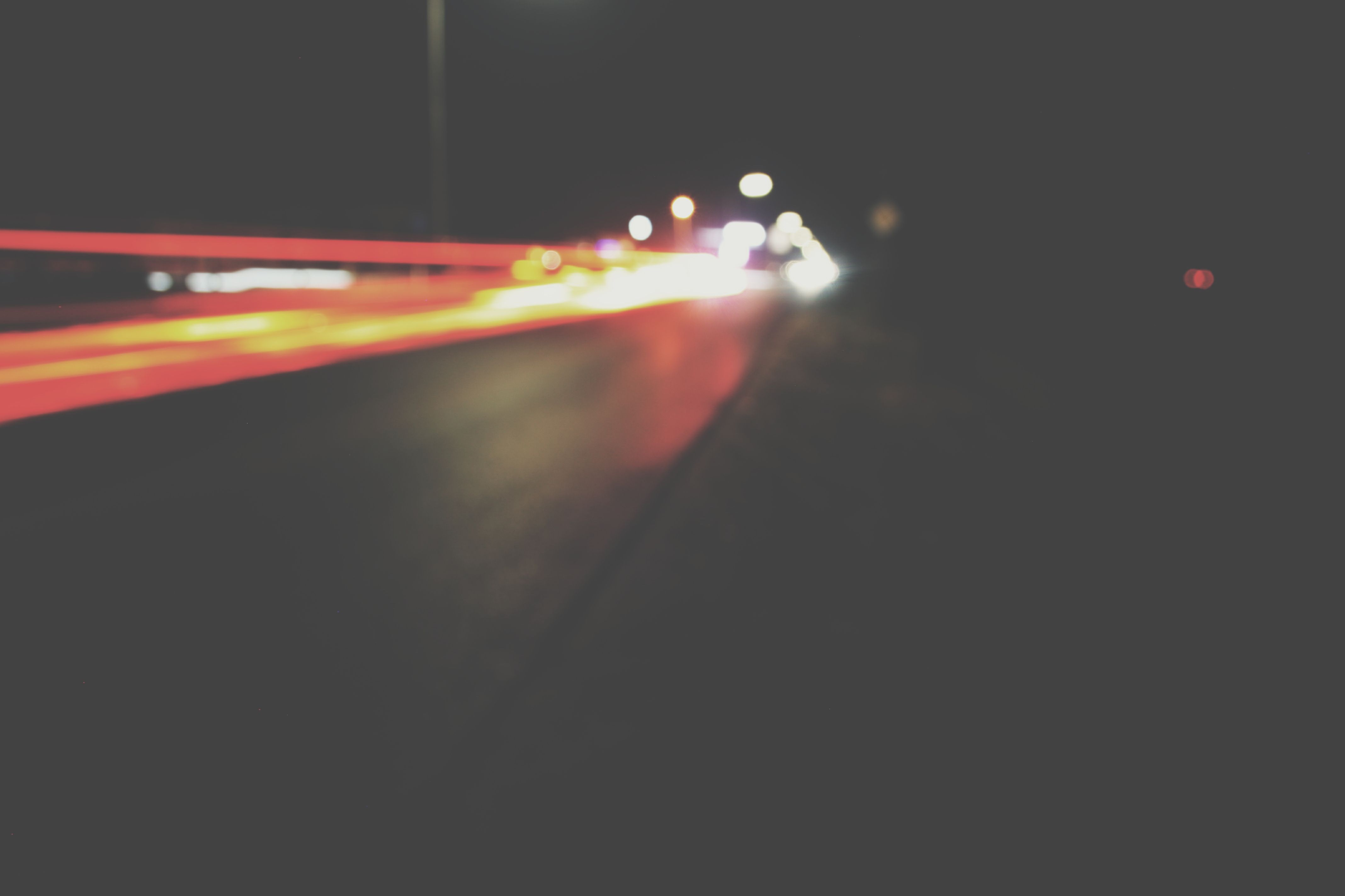 Free stock photo of car lights, long exposure