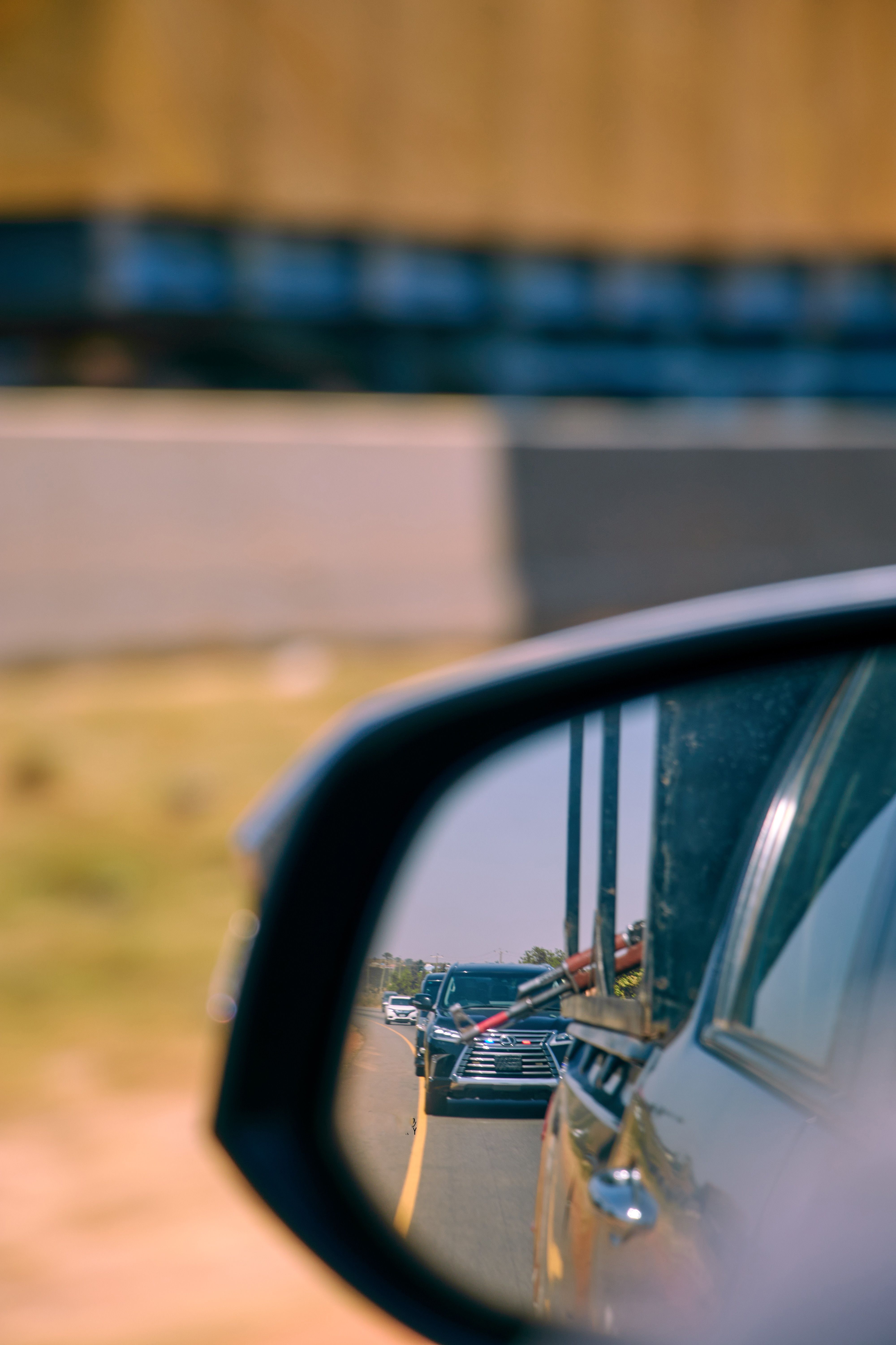 Car Reflection on Nigerian Highway · Free Stock Photo