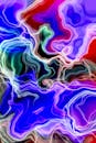 Vibrant Abstract Colorful Waves Art
