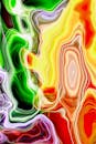 Vibrant Abstract Waves in Colorful Fluid Art