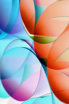 Dynamic abstract design with overlapping colorful shapes creating a vibrant visual experience.