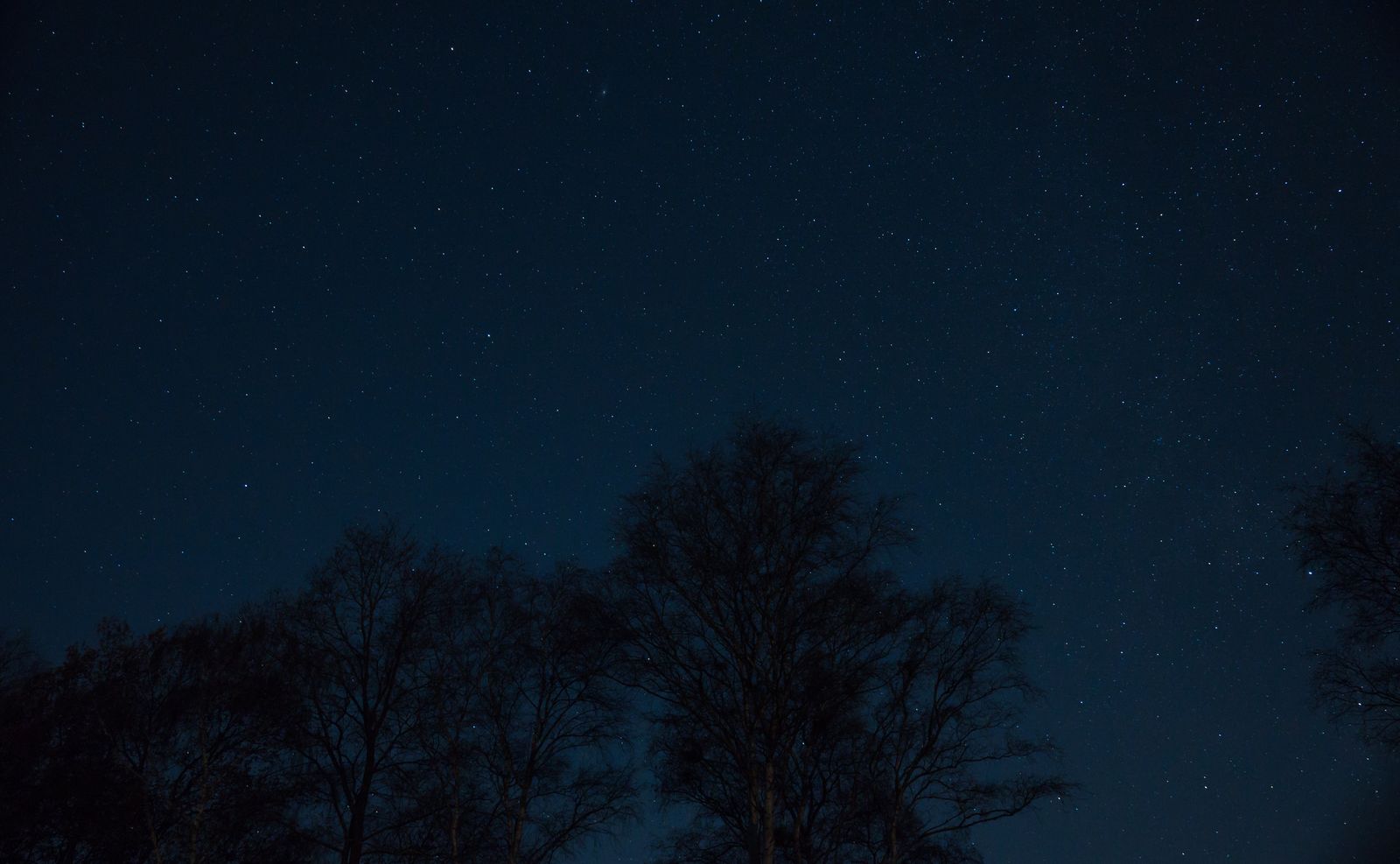 Starry night sky above a silhouetted ridge — photo by Tim Diercks on Pexels