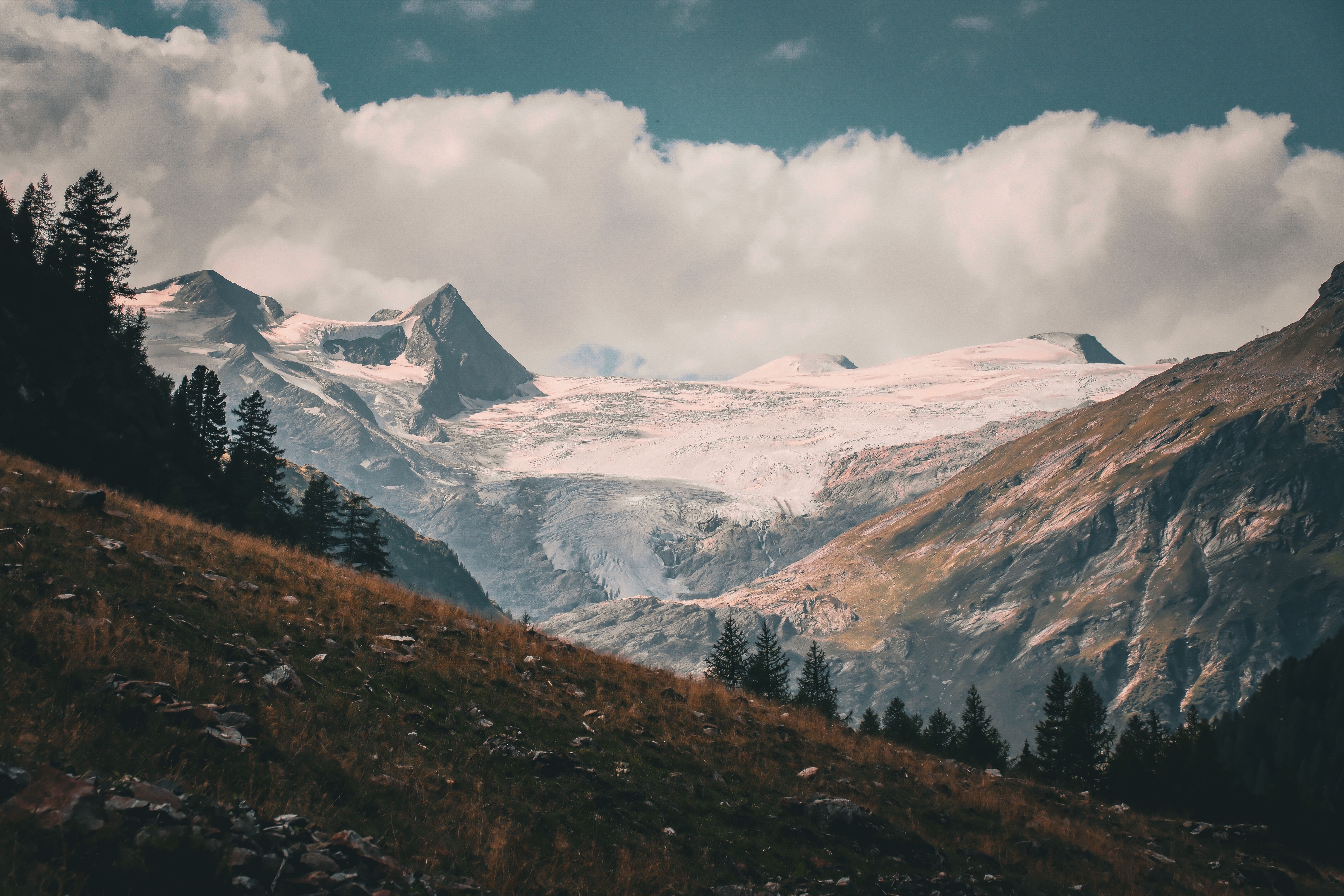 Serene Snow-Capped Mountain Landscape · Free Stock Photo