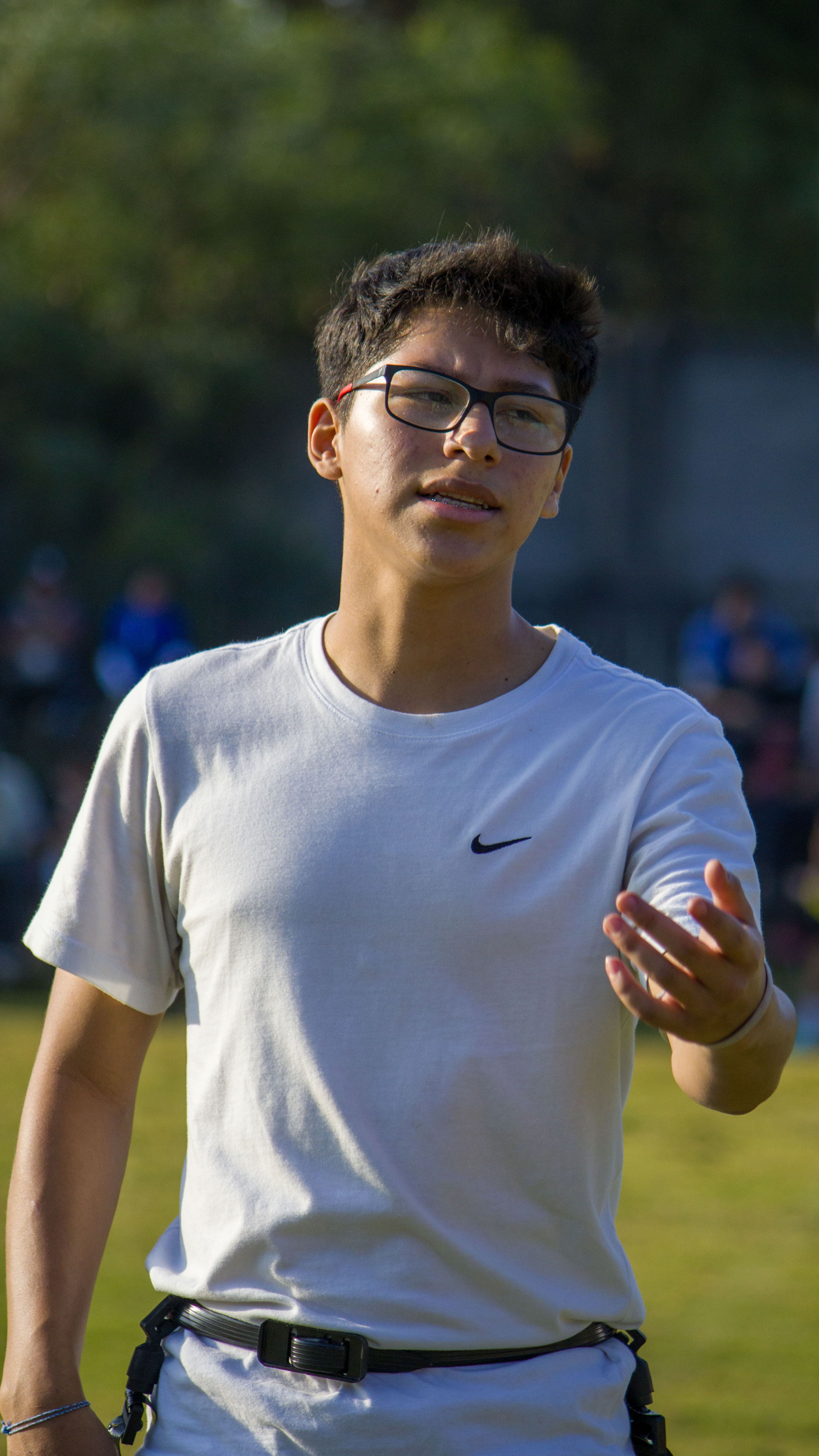 Young Athlete Engaged in Outdoor Sports Activity