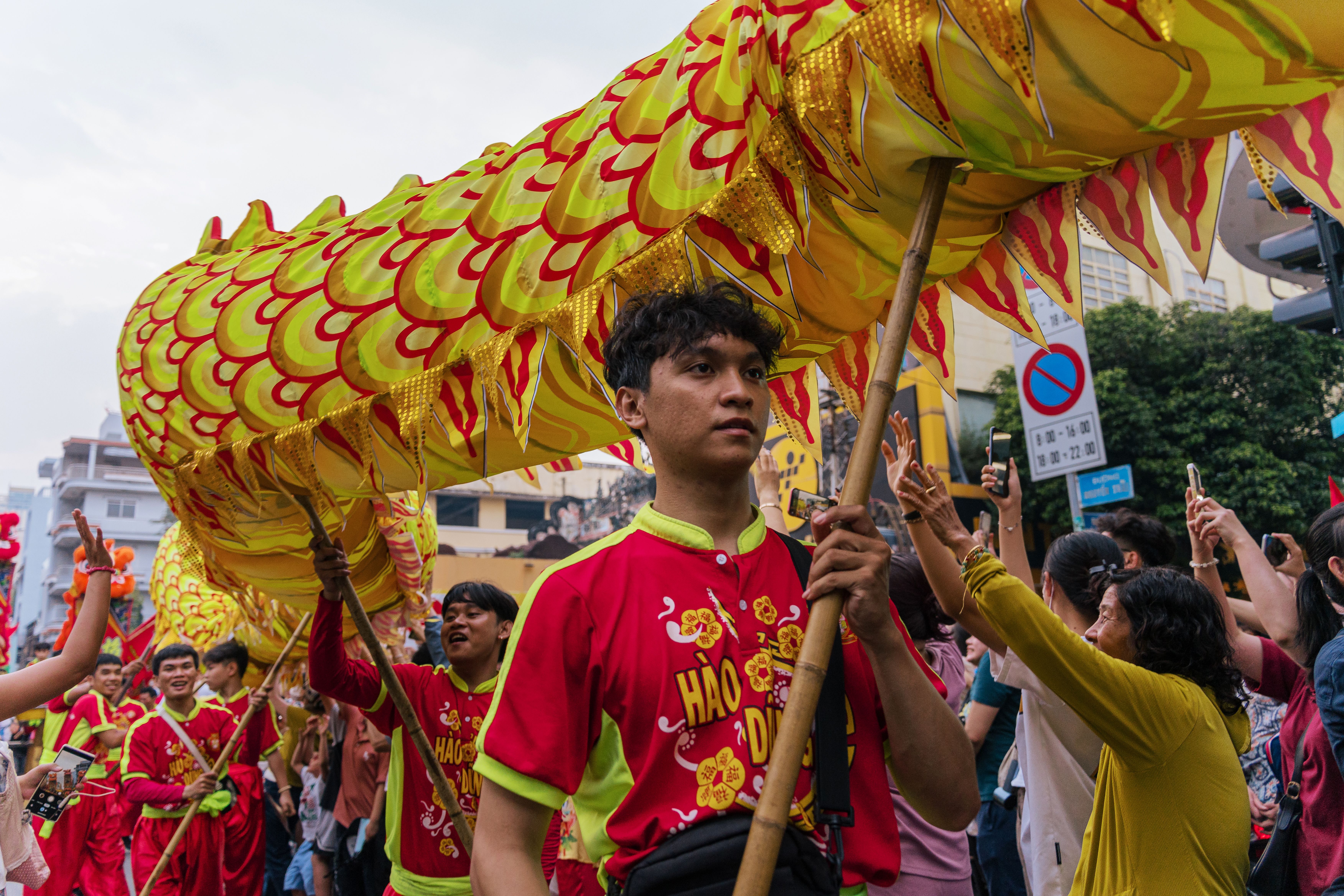 Colorful Dragon Dance at Ho Chi Minh City Festival · Free Stock Photo