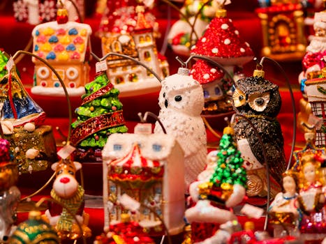 Free stock photo of christmas tree, city, festive market