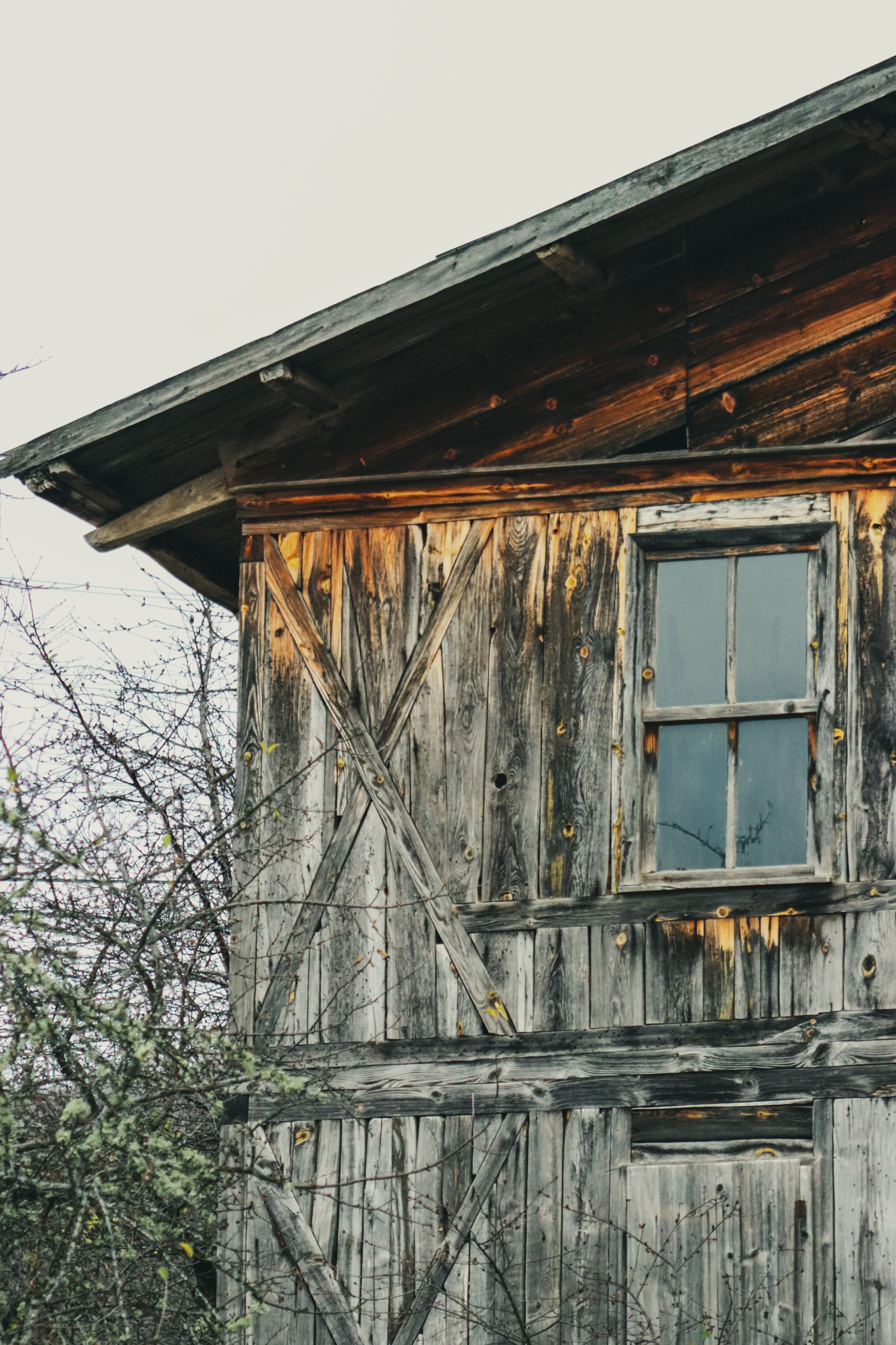 Rustic Weathered Wooden Cabin Exterior · Free Stock Photo