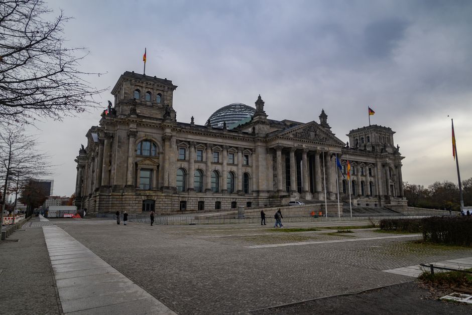Modern glass dome of the Reichstag Building in Berlin