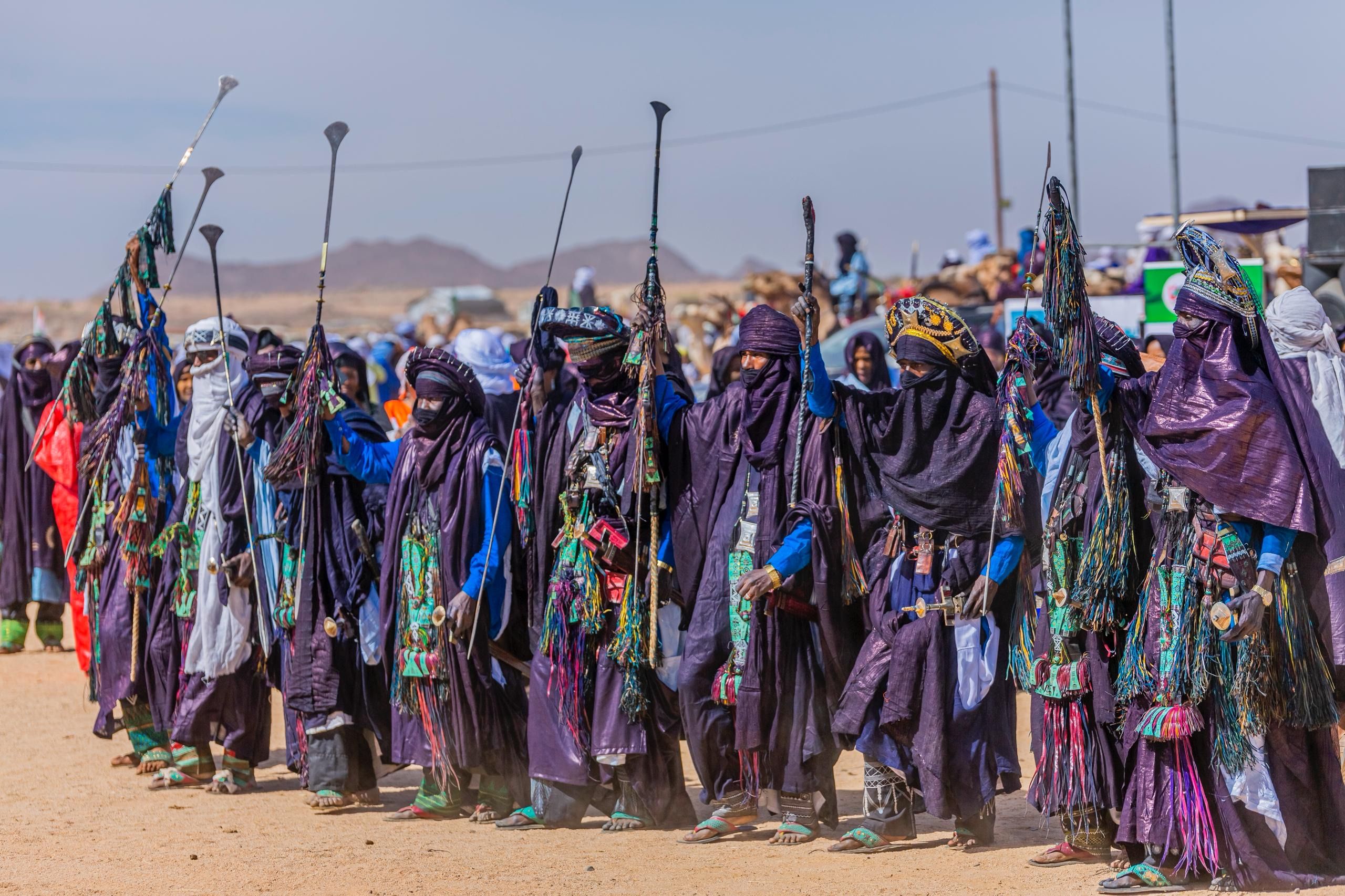 Traditional Tuareg Festival with Colorful Attire · Free Stock Photo