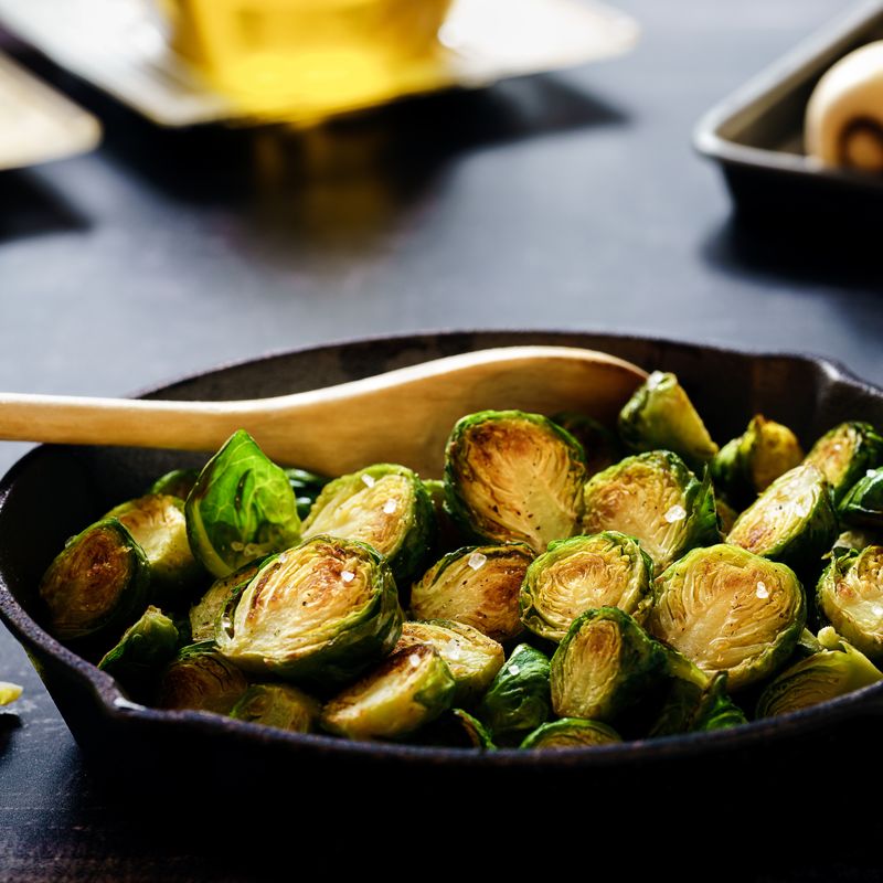Festive Roasted Potato and Brussels Sprout Hash