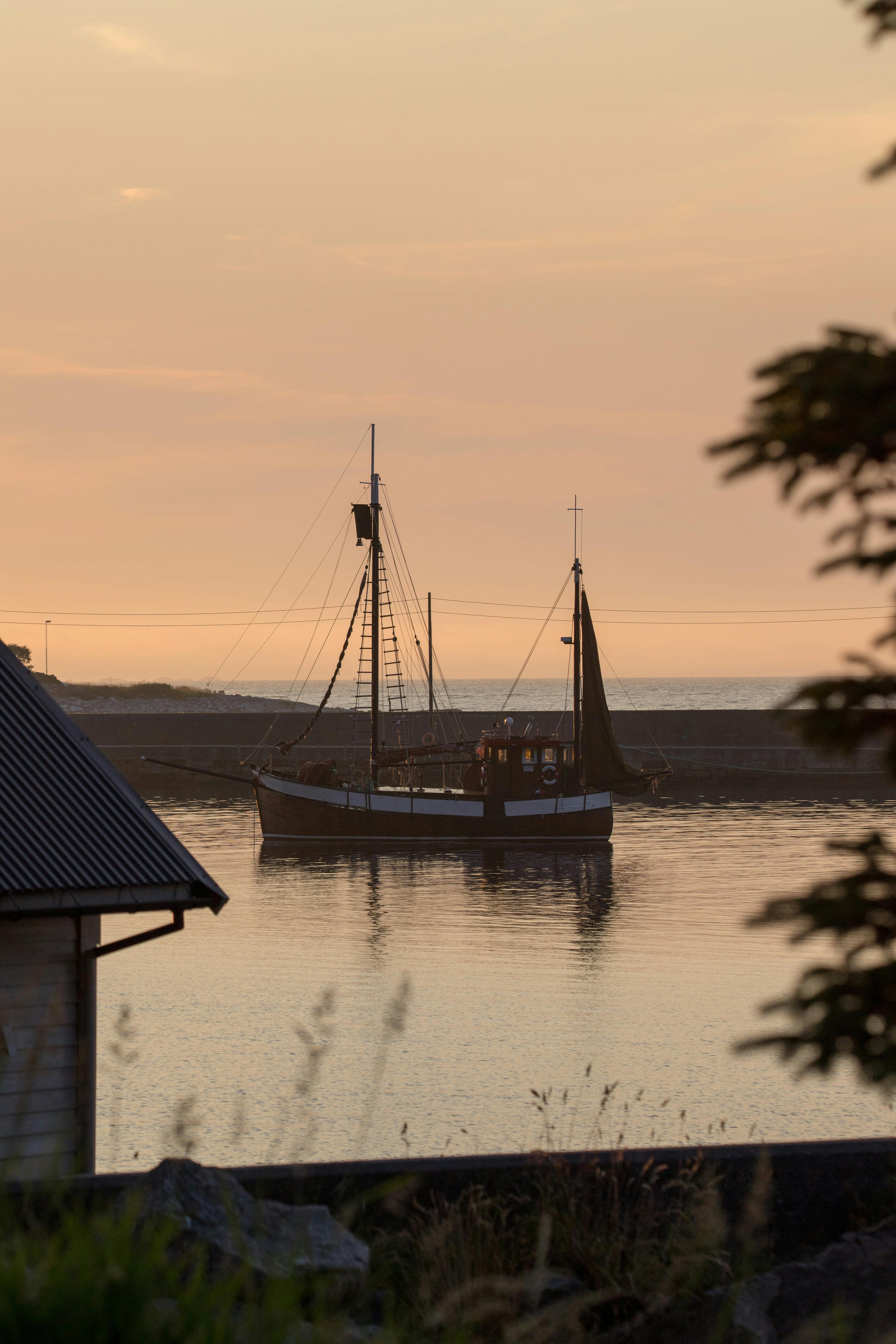 Free stock photo of alnes, boat, evening