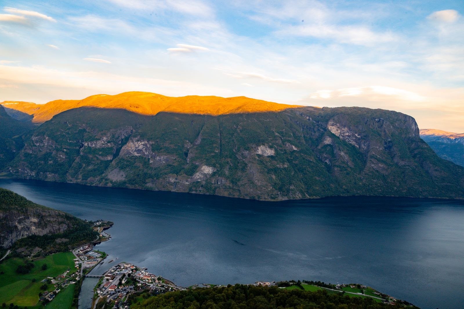 Le fjord vu du ciel