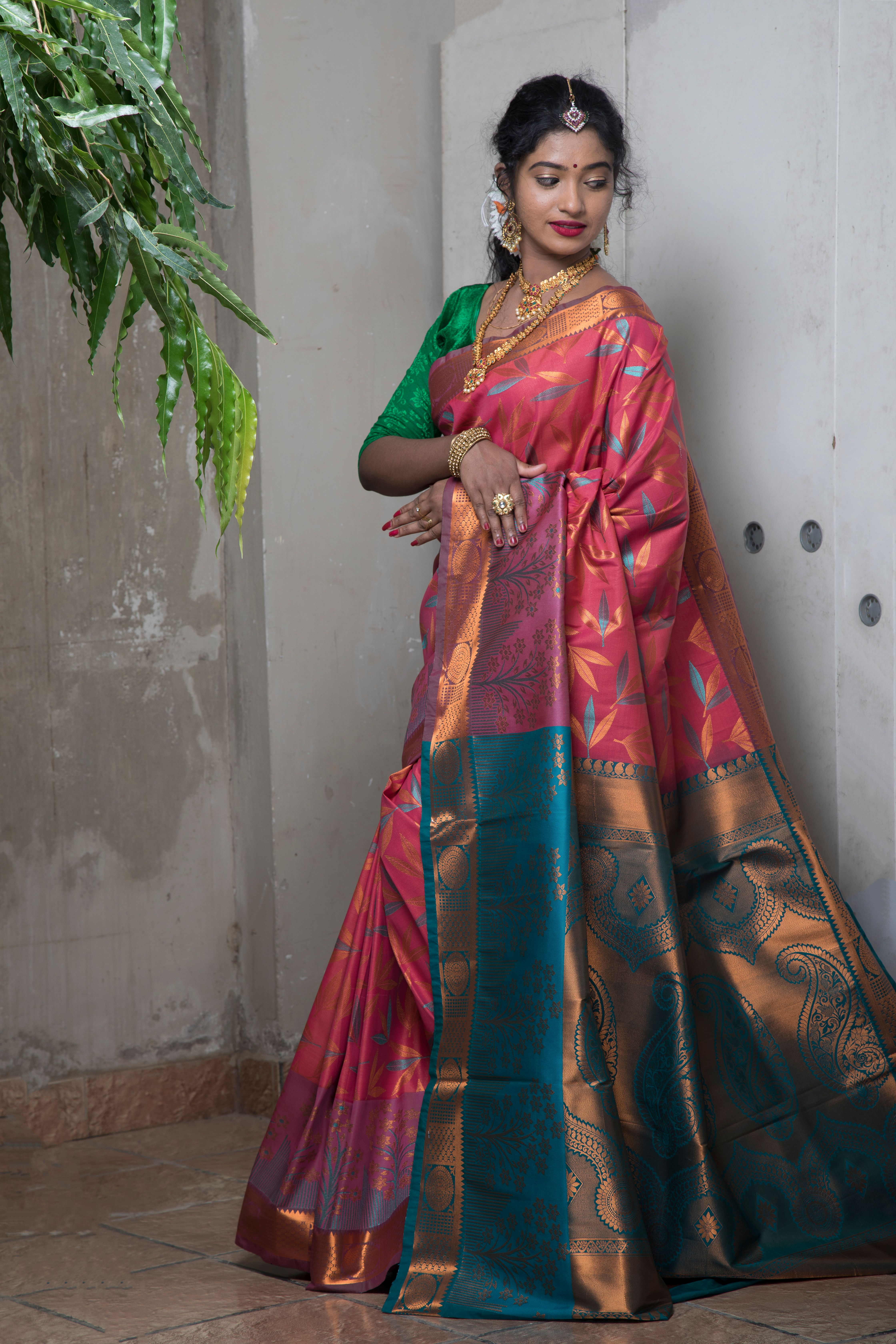 Elegant Indian Woman in Traditional Sari · Free Stock Photo