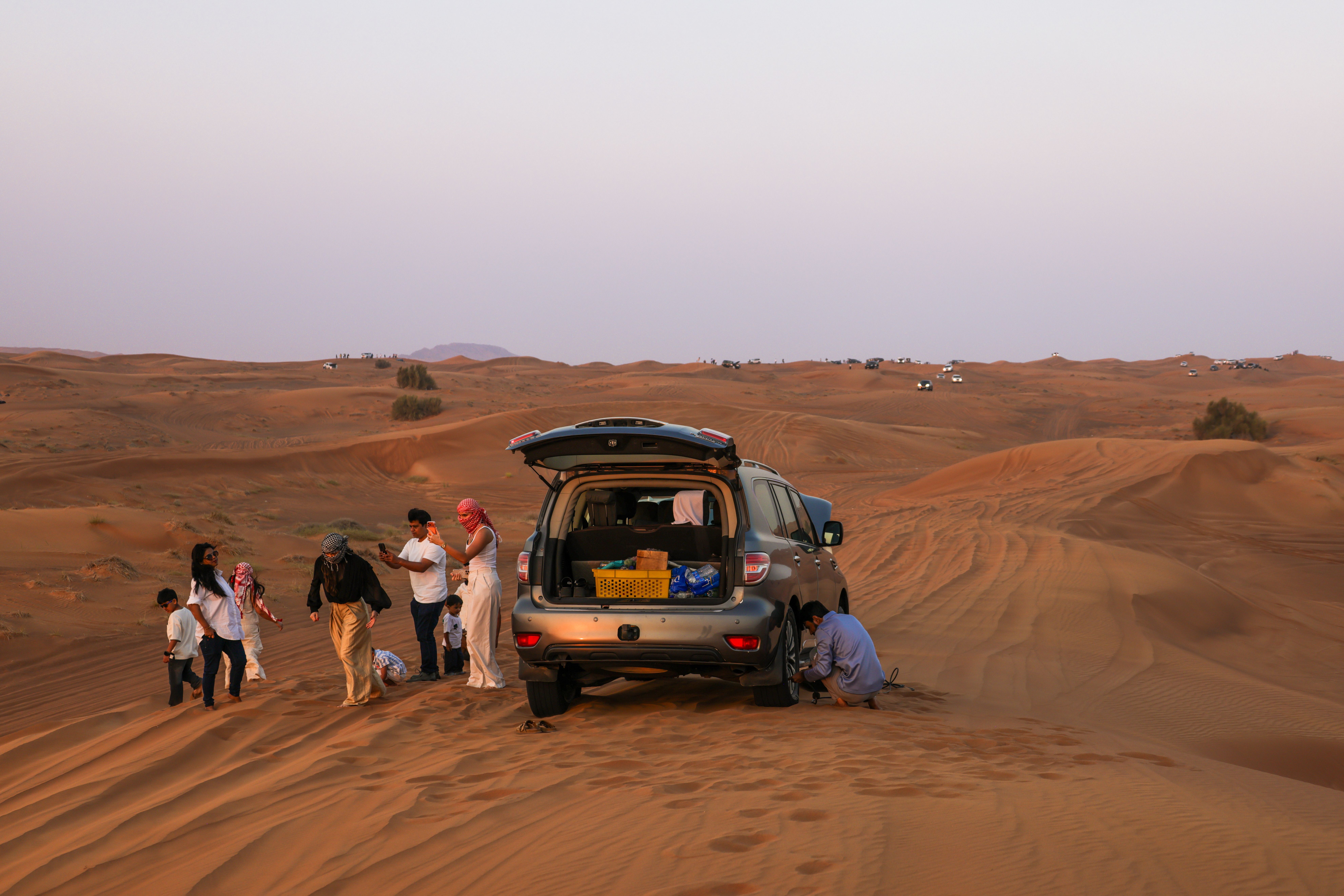 Overnight desert camping experience in the UAE