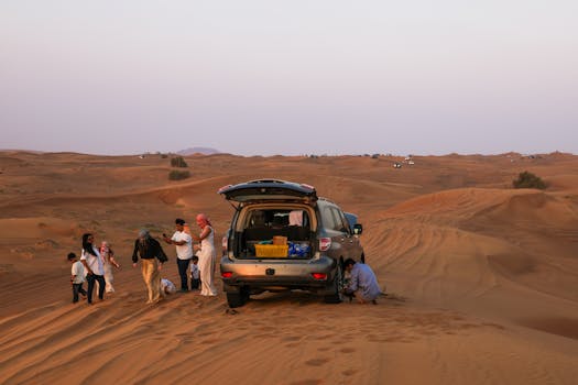 Free stock photo of 4x4 vehicle, desert adventure, desert safari